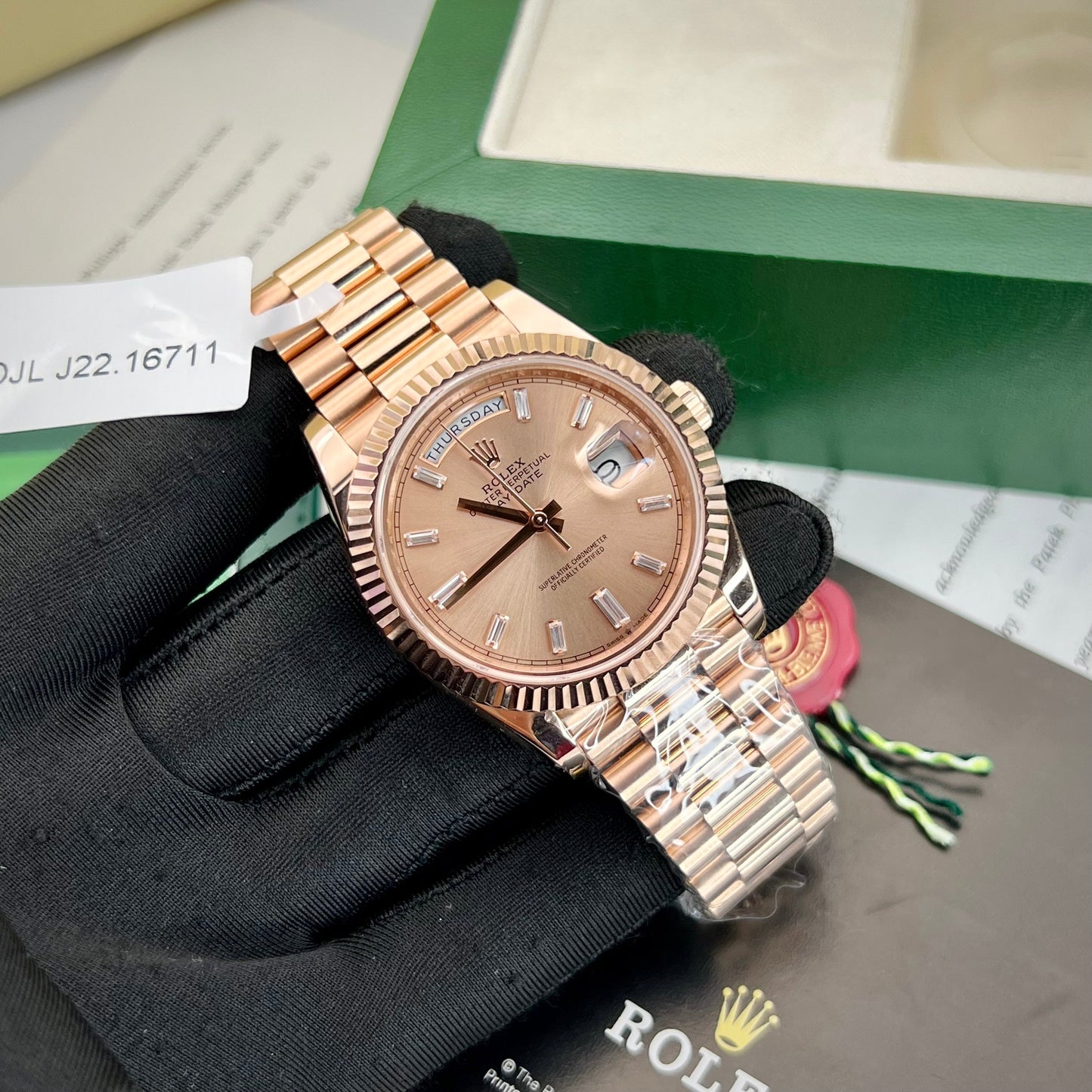 Rolex Day-Date 40 Rose Gold 228235 champagne Gold Filled 18k from GM Factory
