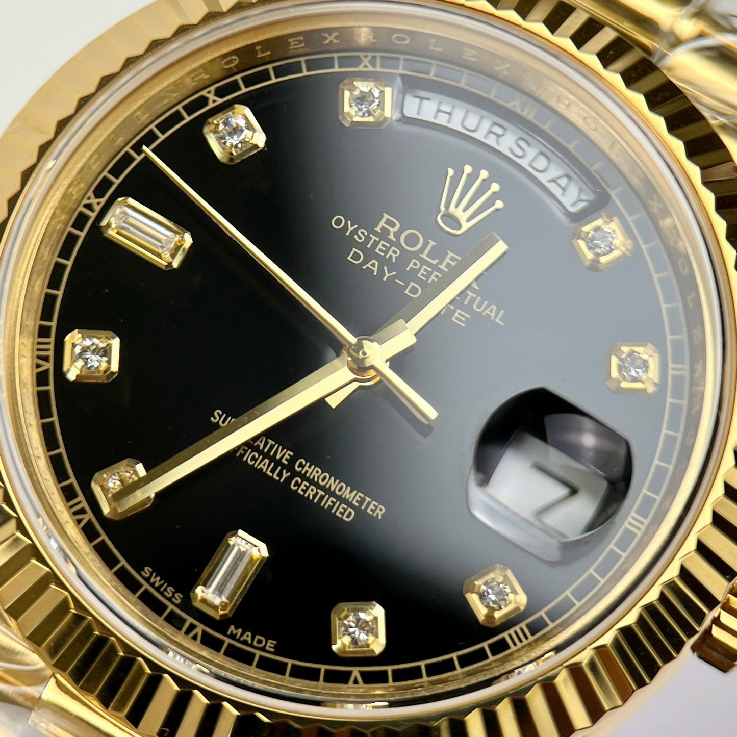 Montre Rolex Day-Date 36 en or 118238-0111 plaquée or 18 carats avec 130 grammes de GM Factory