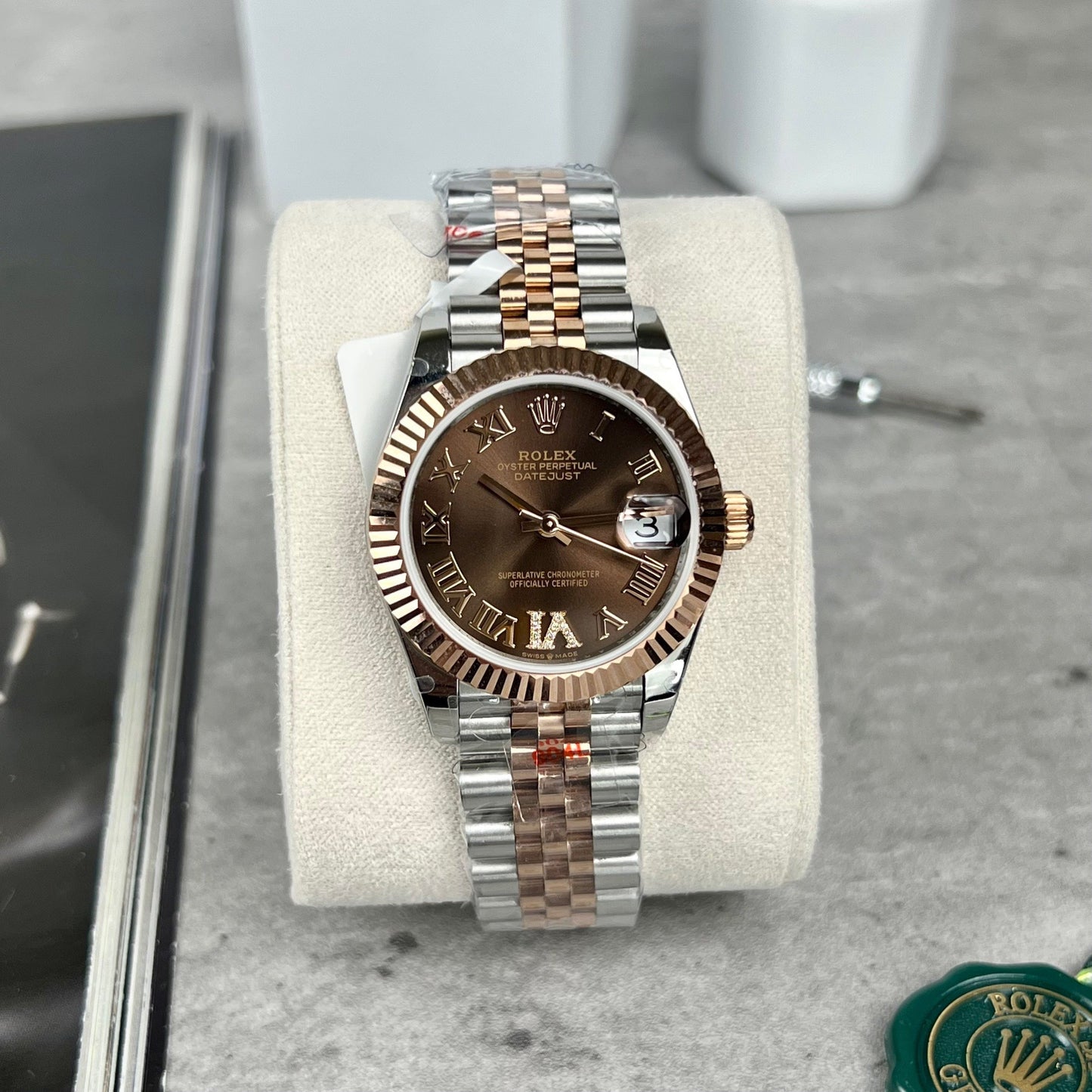 Rolex Datejust 31 Montre à cadran chocolat 178271 meilleure édition 1:1 en or rose recouvert de 18 carats GM