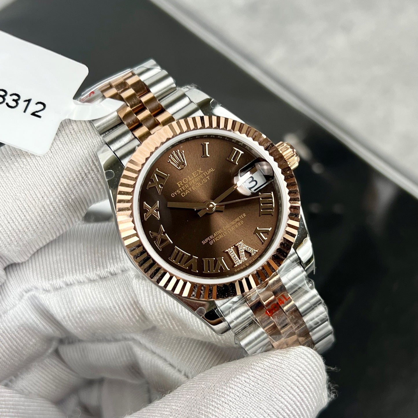 Rolex Datejust 31 Montre à cadran chocolat 178271 meilleure édition 1:1 en or rose recouvert de 18 carats GM