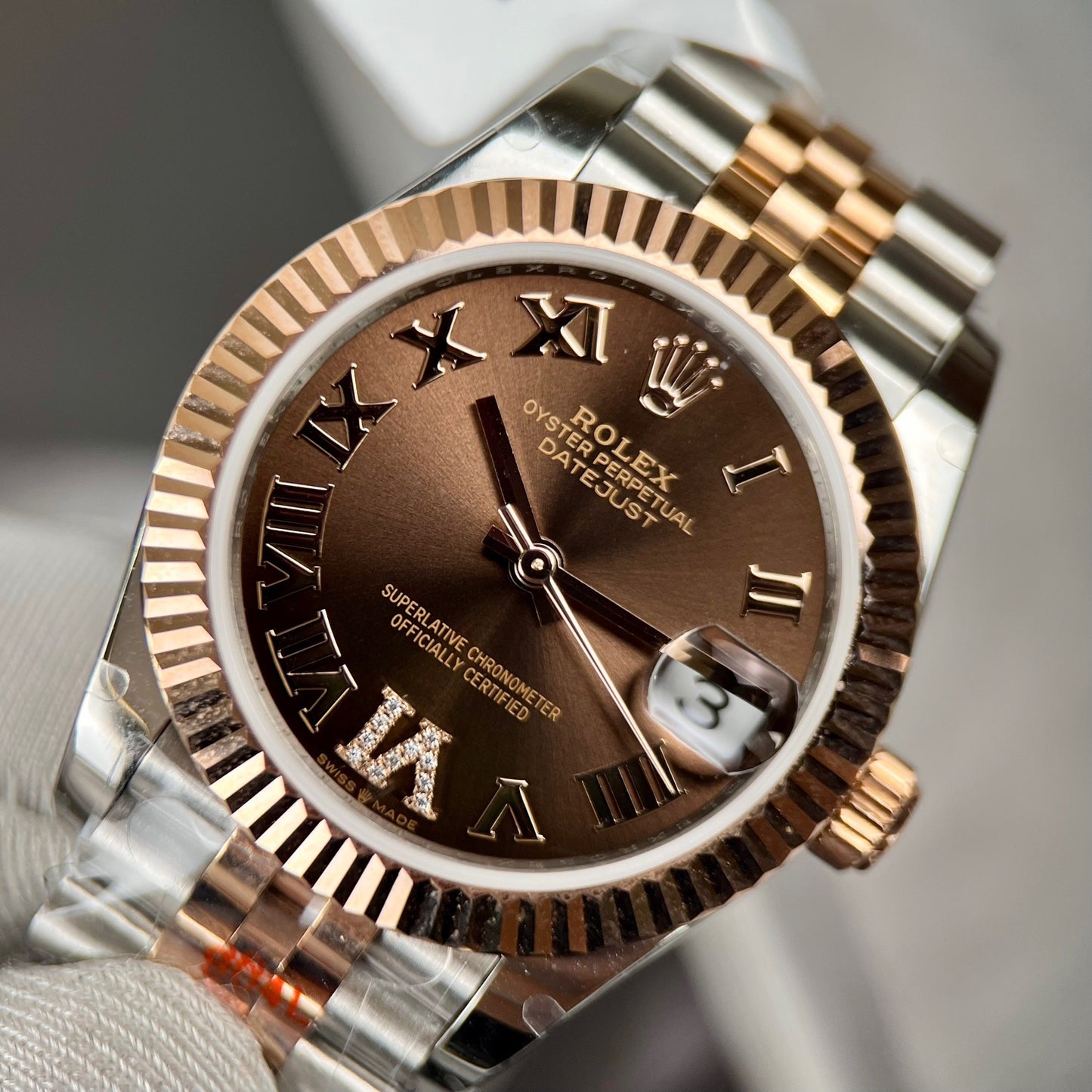 Rolex Datejust 31 Montre à cadran chocolat 178271 meilleure édition 1:1 en or rose recouvert de 18 carats GM