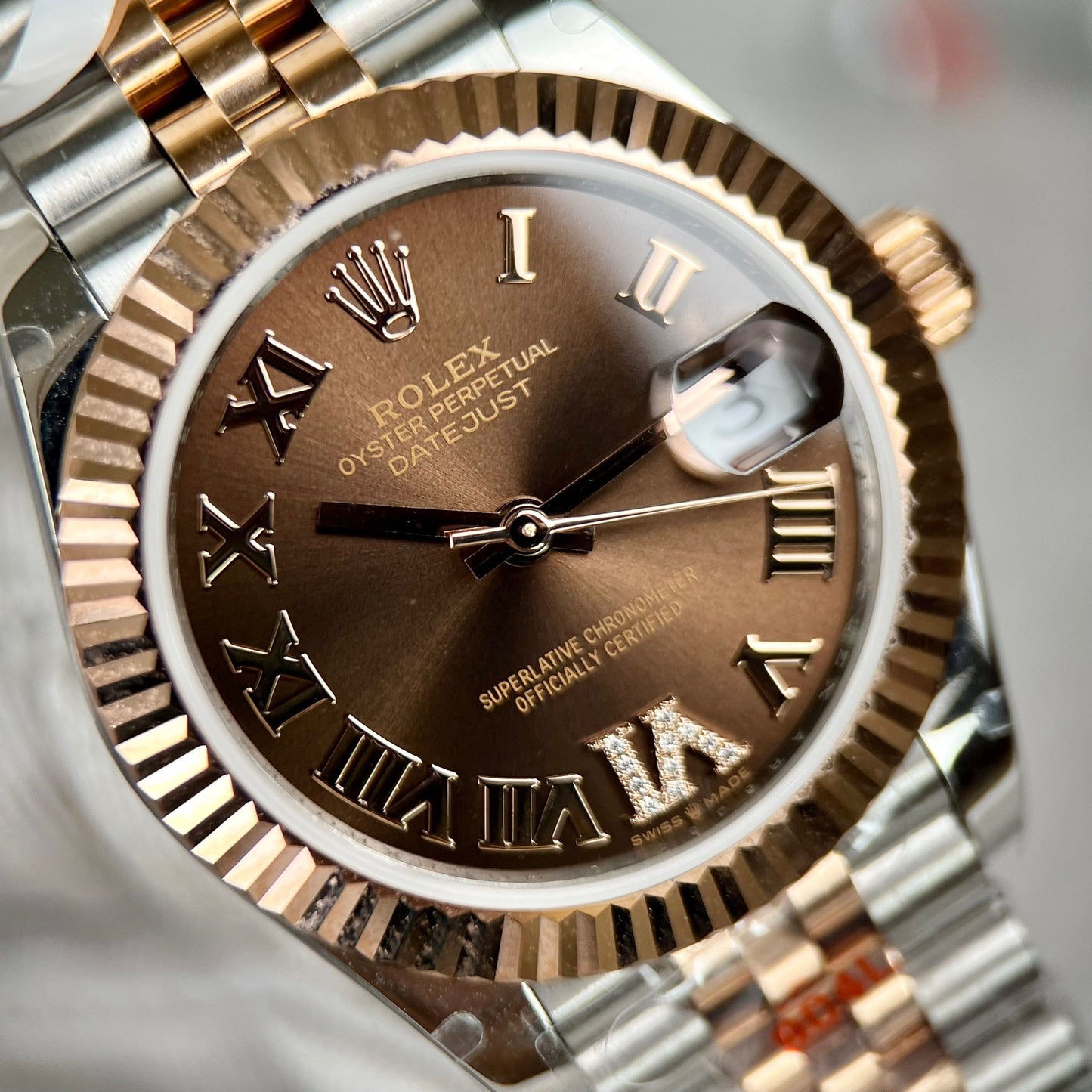 Rolex Datejust 31 Montre à cadran chocolat 178271 meilleure édition 1:1 en or rose recouvert de 18 carats GM