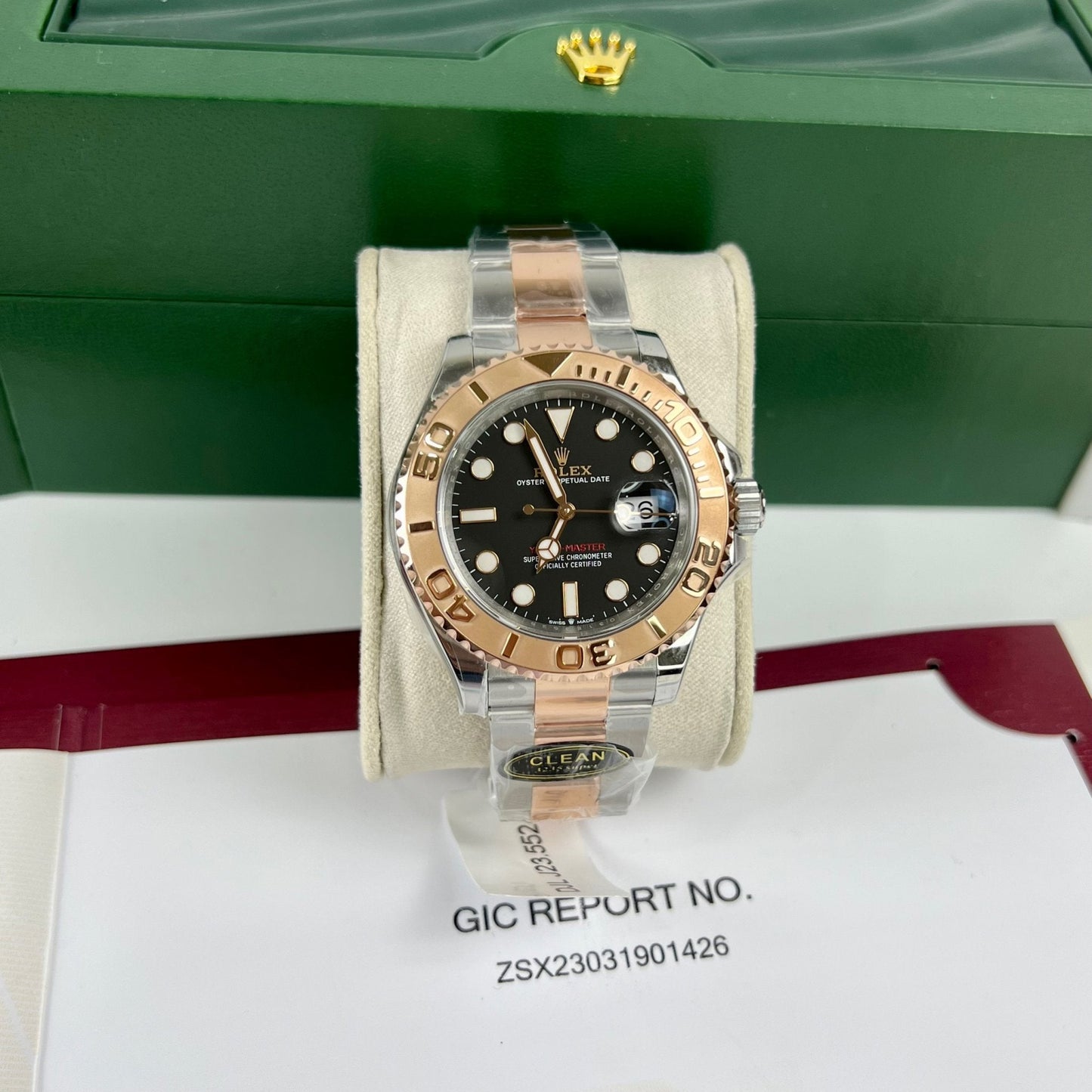 Montre pour homme Rolex Yacht-Master 40 en or Everose 18 carats Oystersteel 116621-0002 Meilleure édition 1: 1