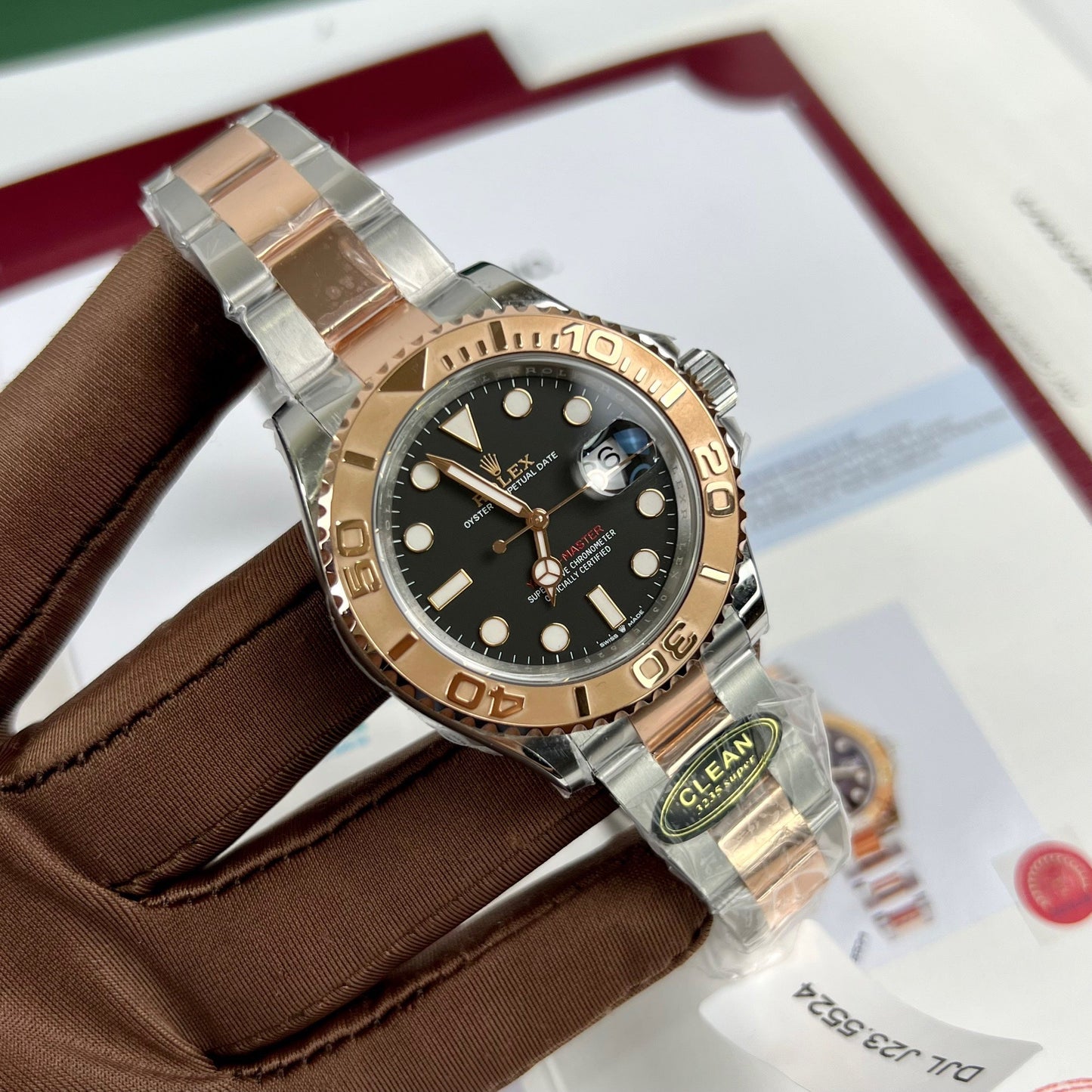 Montre pour homme Rolex Yacht-Master 40 en or Everose 18 carats Oystersteel 116621-0002 Meilleure édition 1: 1