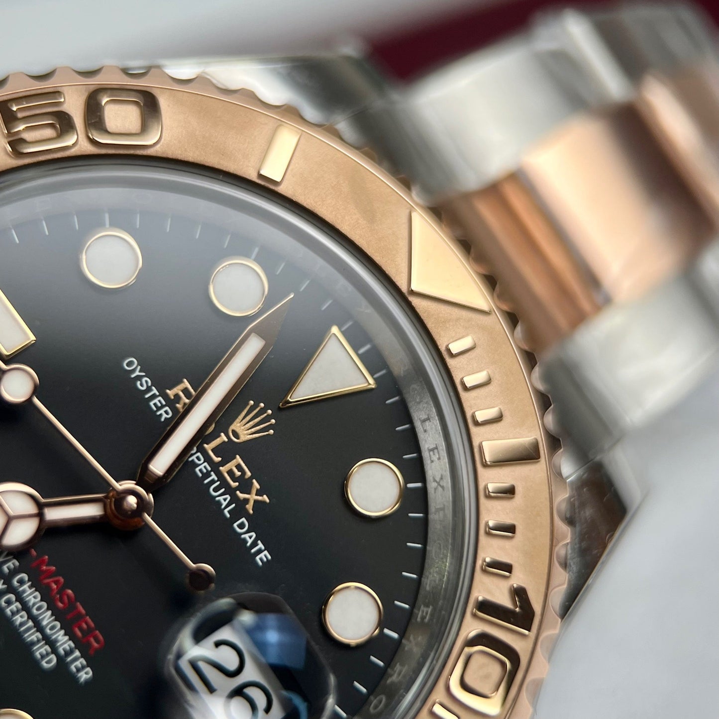 Rolex Yacht-Master 40 beschichtete 18-Karat-Everose-Gold-Oystersteel-Herrenuhr 116621-0002, beste 1:1-Edition