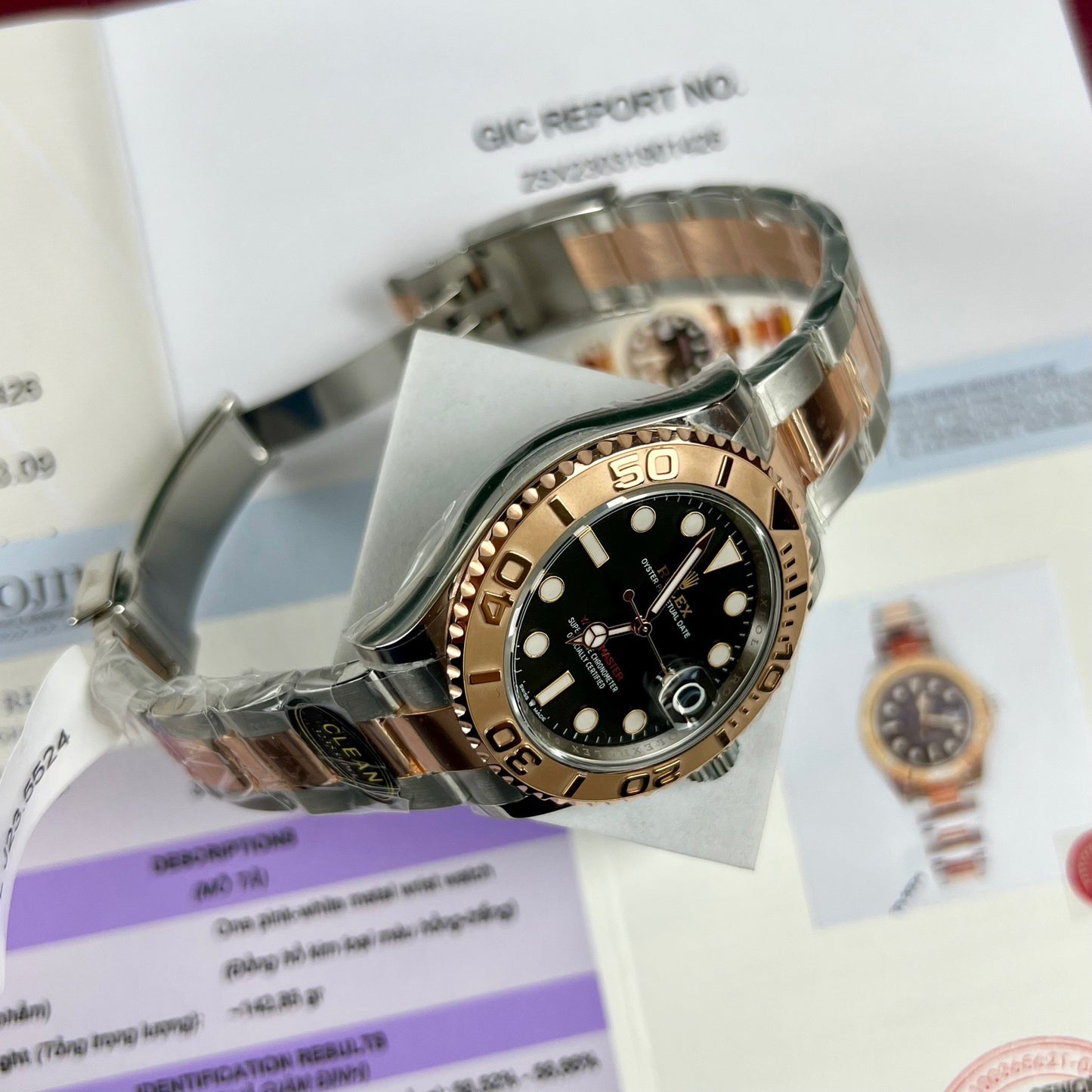 Montre pour homme Rolex Yacht-Master 40 en or Everose 18 carats Oystersteel 116621-0002 Meilleure édition 1: 1