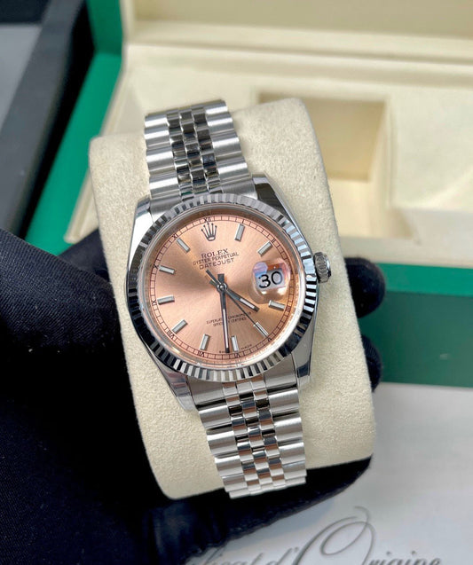 Rolex Datejust 36 mm 116234-0090 AR Factory 1:1 Meilleure édition suisse ETA3135 Cadran en or rose