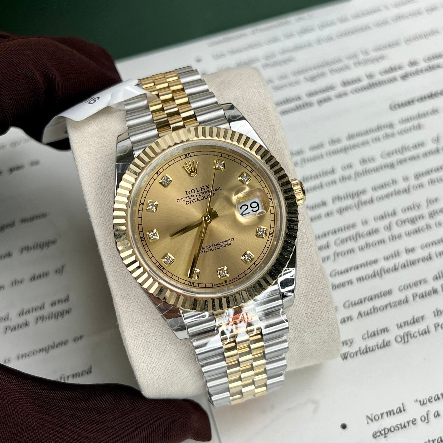 Rolex Datejust II 126333 41 mm Meilleure édition 1: 1 Or 18 carats rempli d'usine GM