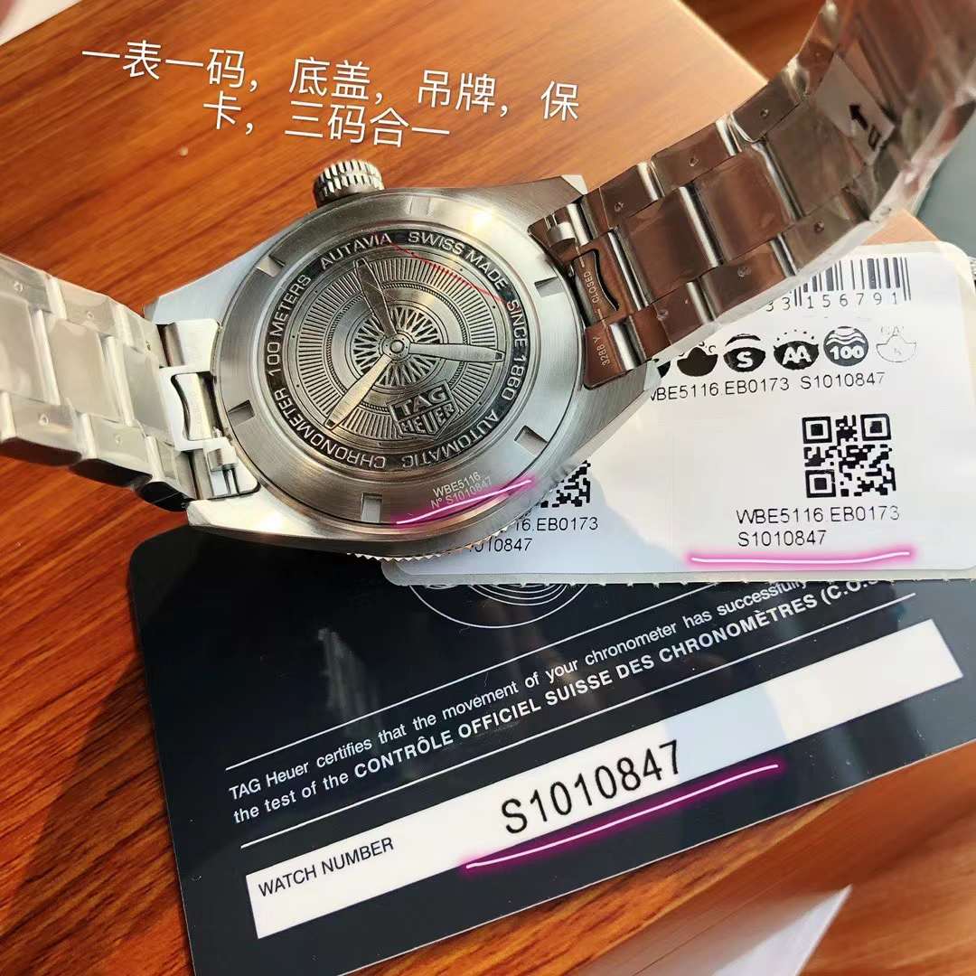 태그호이어 Autavia WBE5116.EB0173 Calibre 5 블루 다이얼 스위스 오리지널 무브먼트