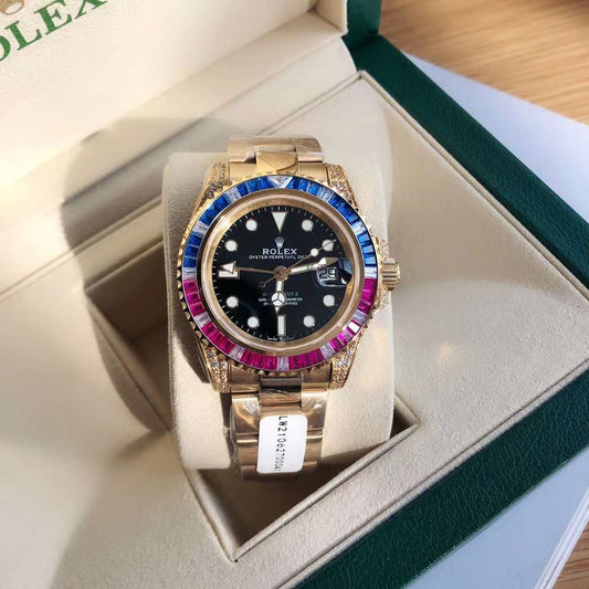 Rolex Gmt-Master II M126755SARU 41 mm mouvement d'origine suisse plaqué 18 carats