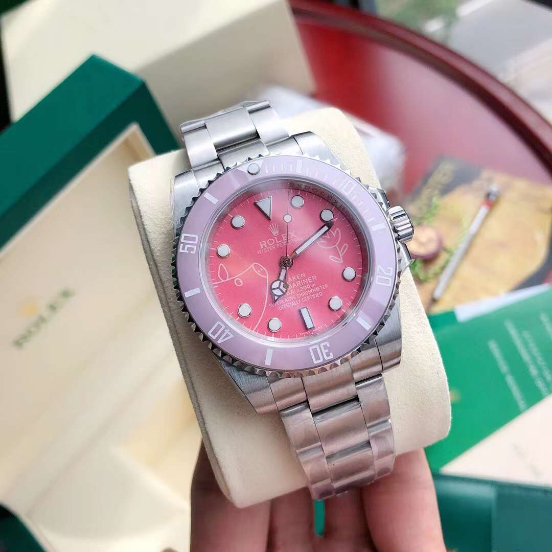 Rolex Submariner BLAKEN Pink Pig Steel sans date Mouvement Swiss Original