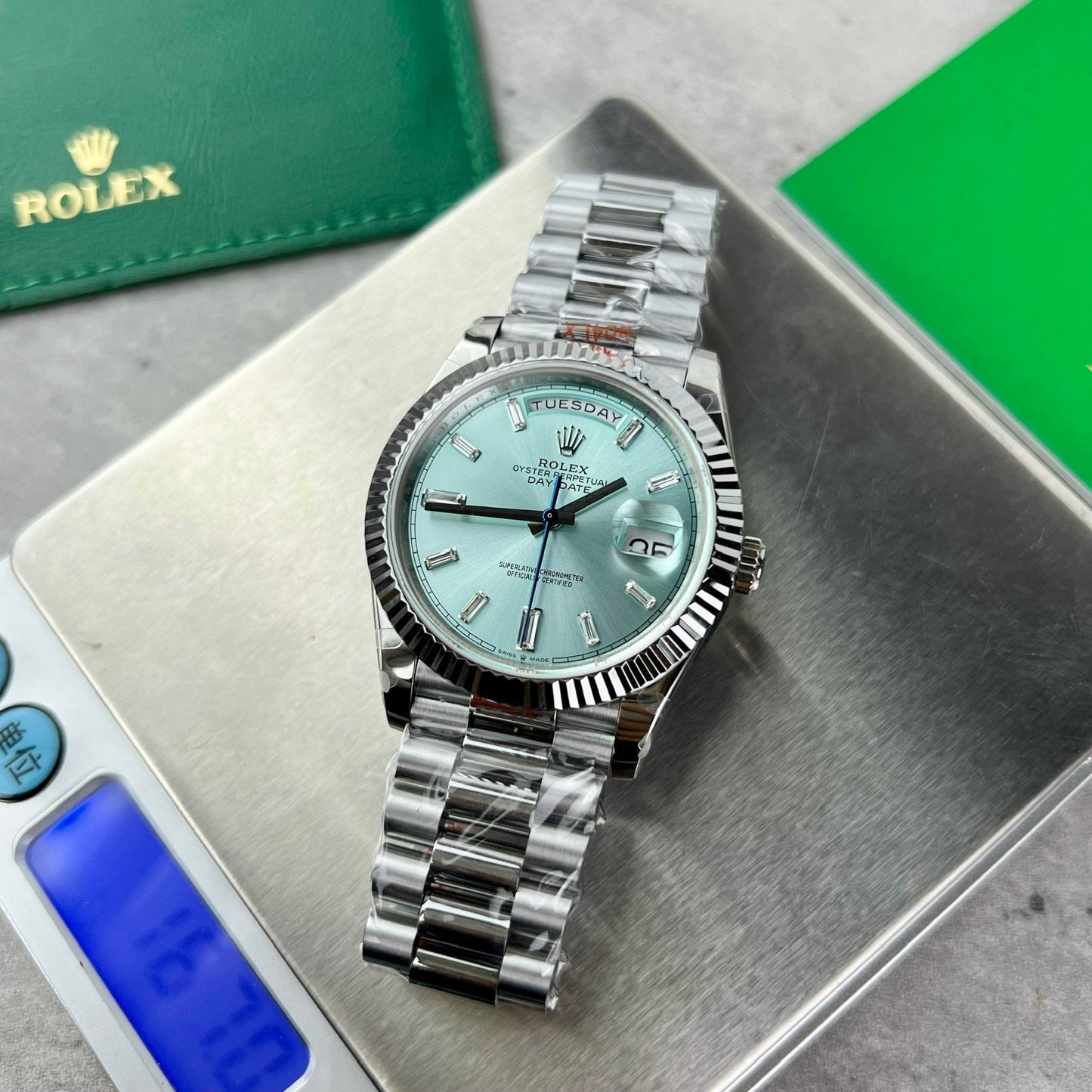 Rolex Day Date M228239 1:1 Meilleure édition GM Factory V2 Cadran Tiffany bleu