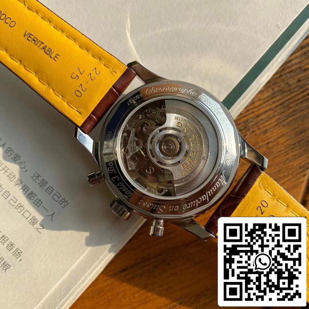 Montre Breitling Navitimer 1 B01 Chronographe 46 pour homme avec cadran blanc - Mouvement d'origine suisse