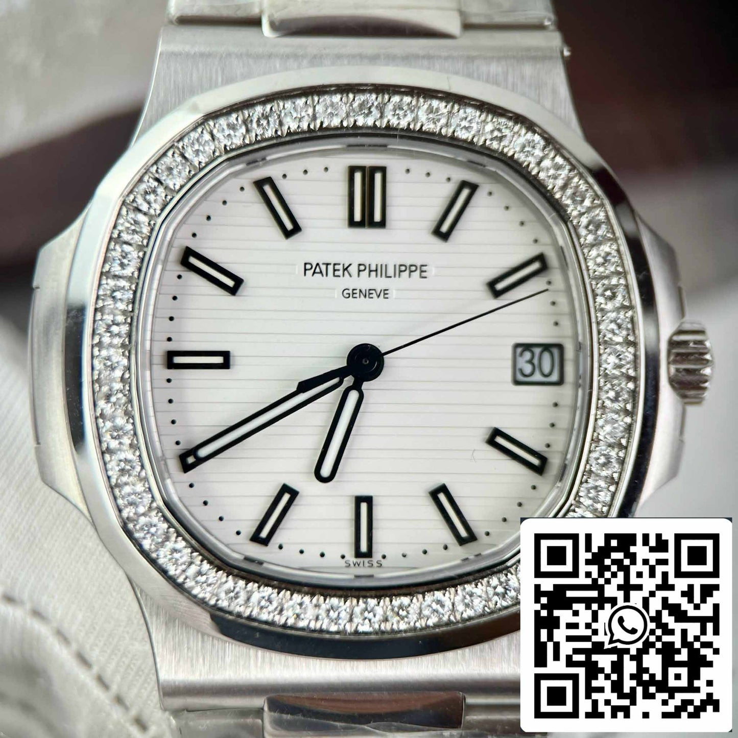 Patek Philippe Nautilus 5711/1A-011 Best 1:1 Edition PPF Factory custom Diamonds Moissanite