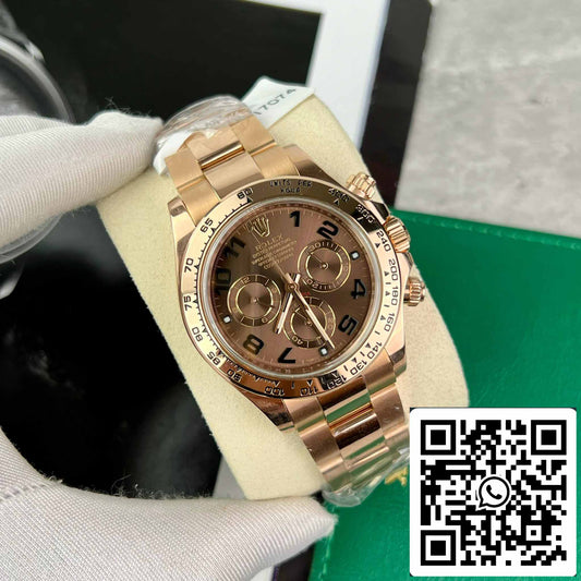 Rolex Daytona 116515 Cadran arabe chocolat or rose - Meilleure édition 1: 1 de BT Factory