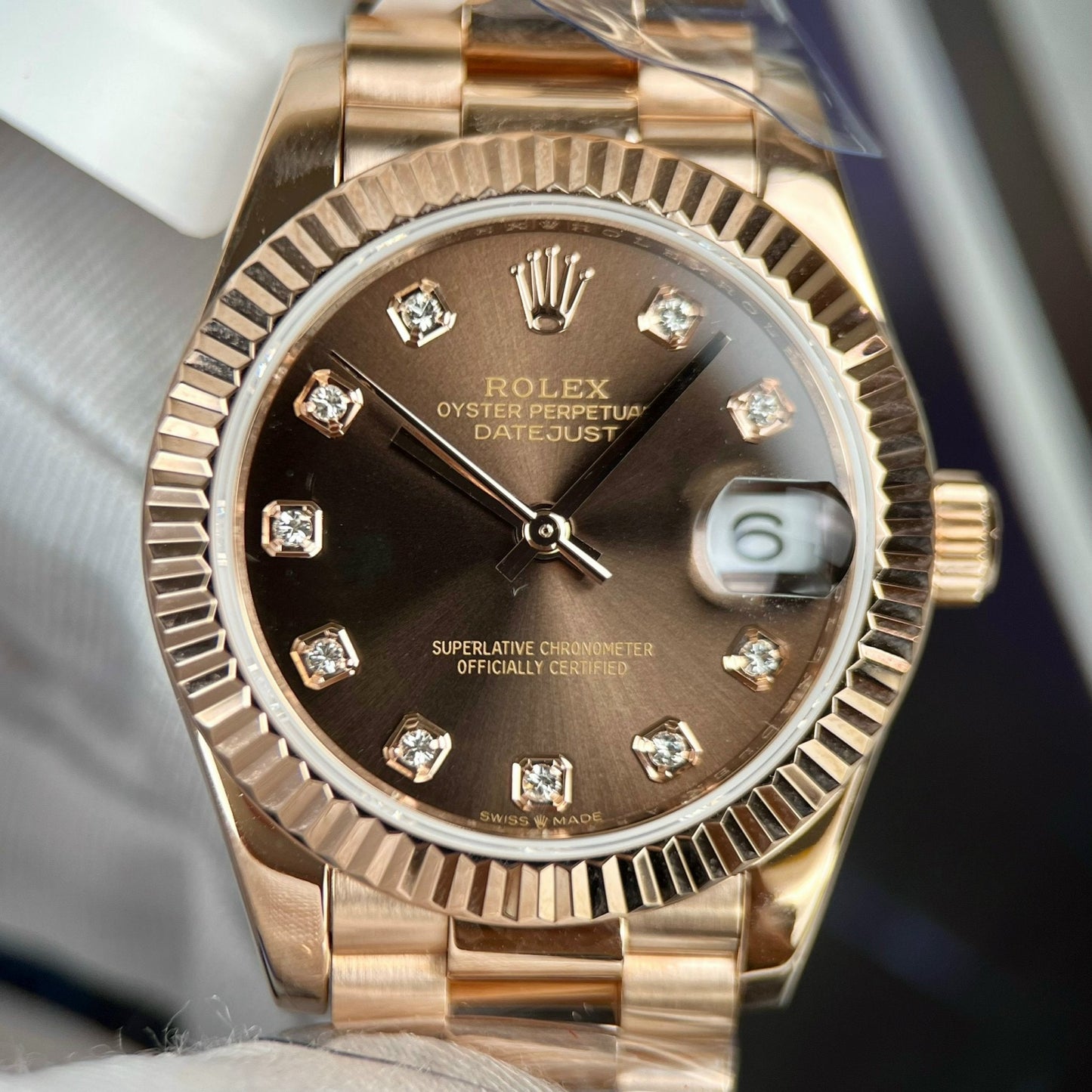 Rolex Datejust 31 278275 enveloppé d'or rose 18 carats 1: 1 meilleure édition de la réplique de montre de l'UE