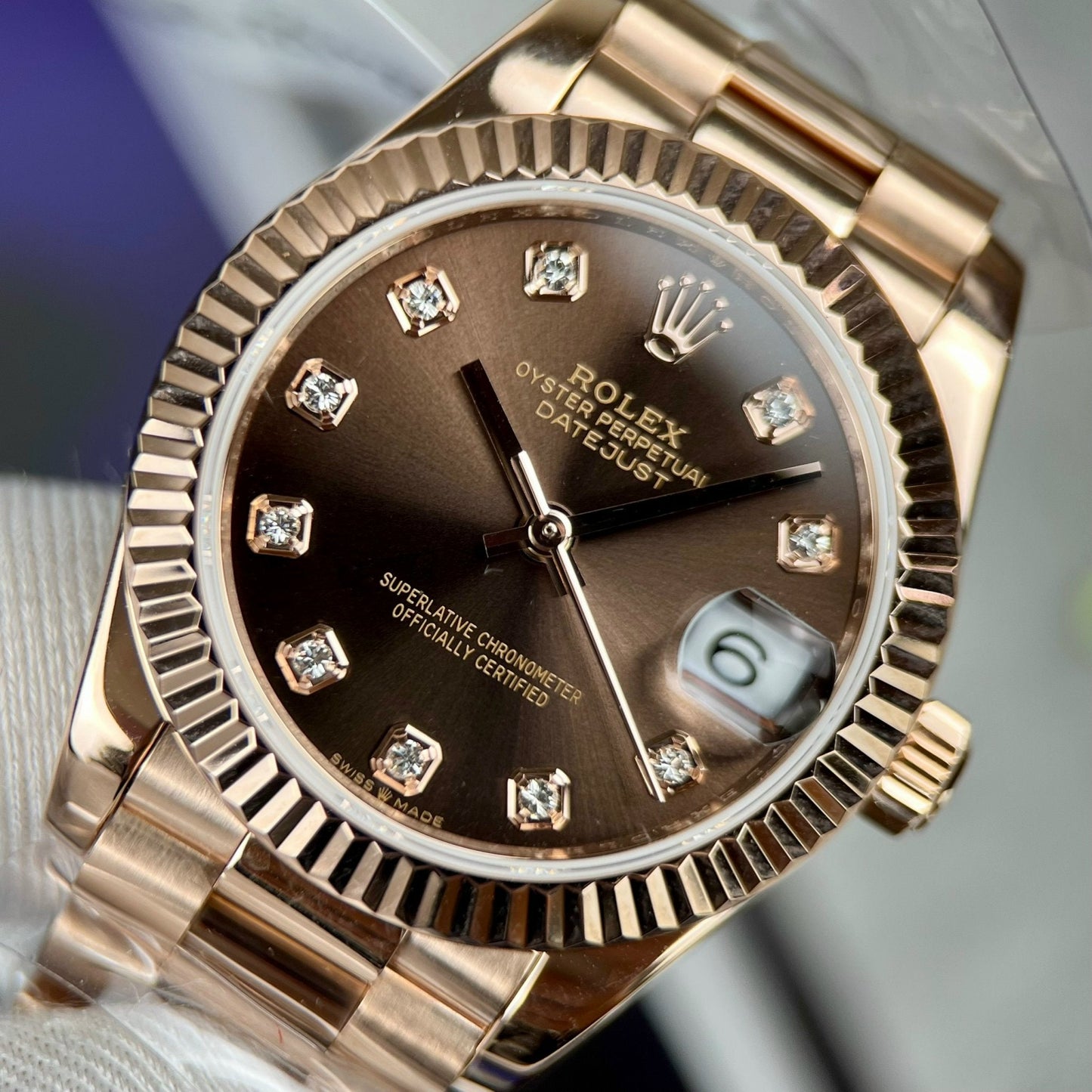 Rolex Datejust 31 278275 enveloppé d'or rose 18 carats 1: 1 meilleure édition de la réplique de montre de l'UE