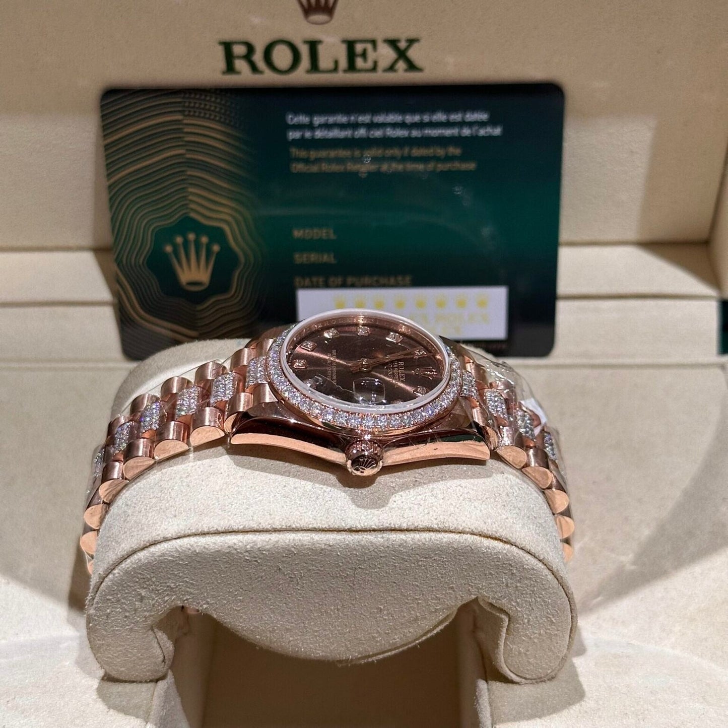 Rolex Datejust 31 278275 enveloppée d'or rose 18 carats et de diamants 1:1 meilleure édition