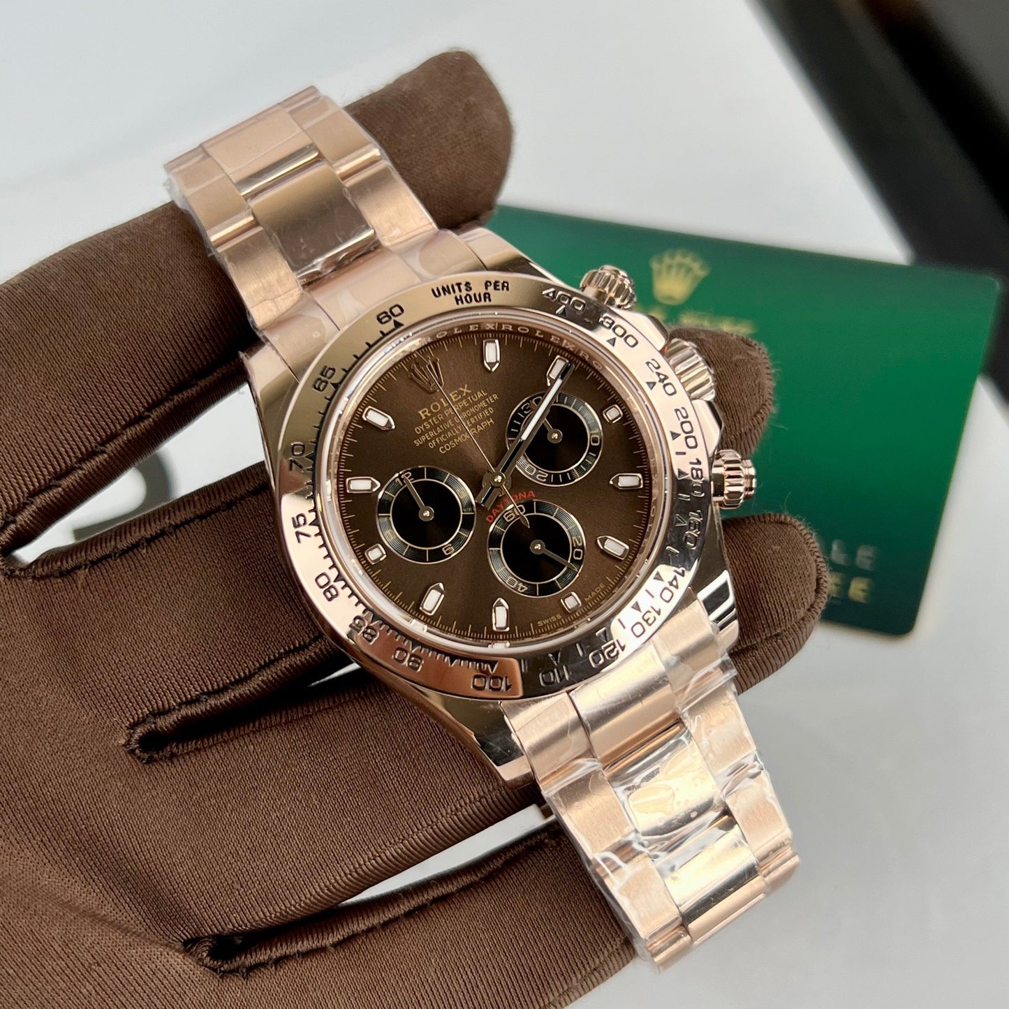 Rolex Cosmograph Daytona 116505 Schokoladenzifferblatt 1:1 Best Edition BTF 18 Karat Roségold