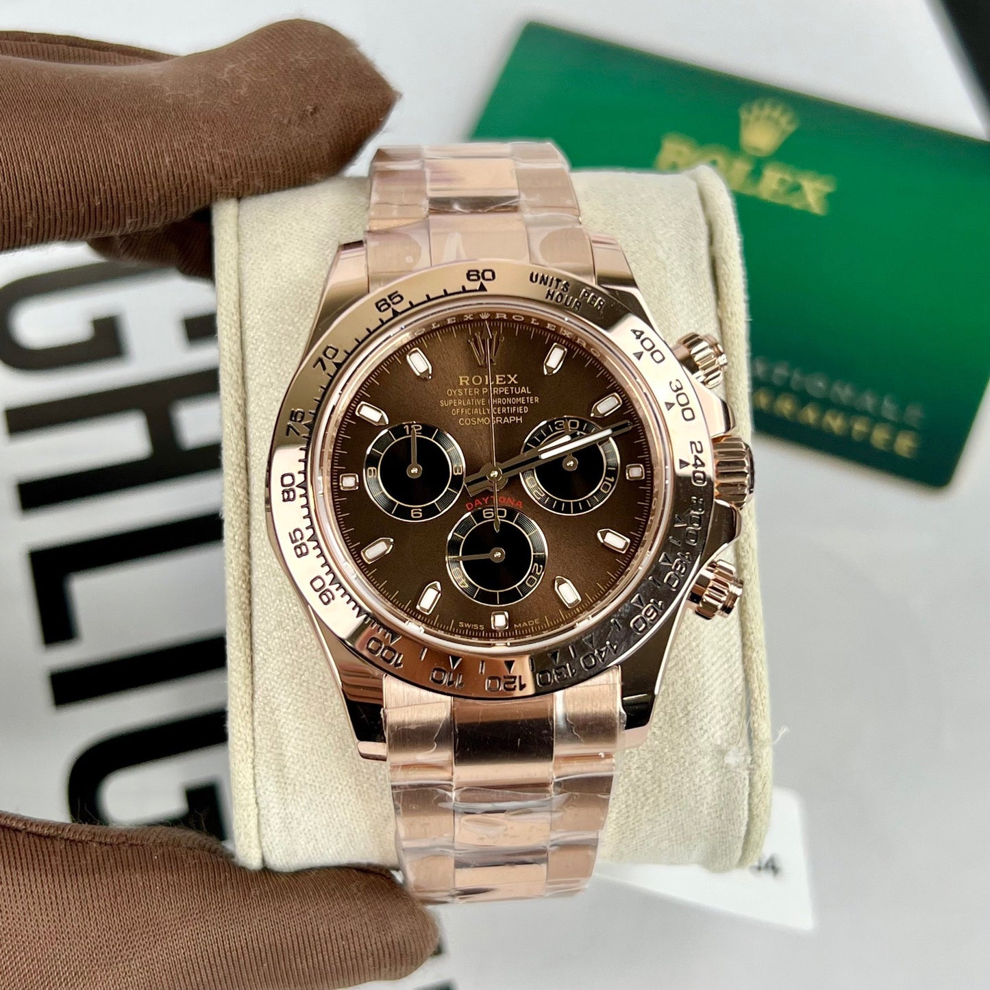 Rolex Cosmograph Daytona 116505 Schokoladenzifferblatt 1:1 Best Edition BTF 18 Karat Roségold