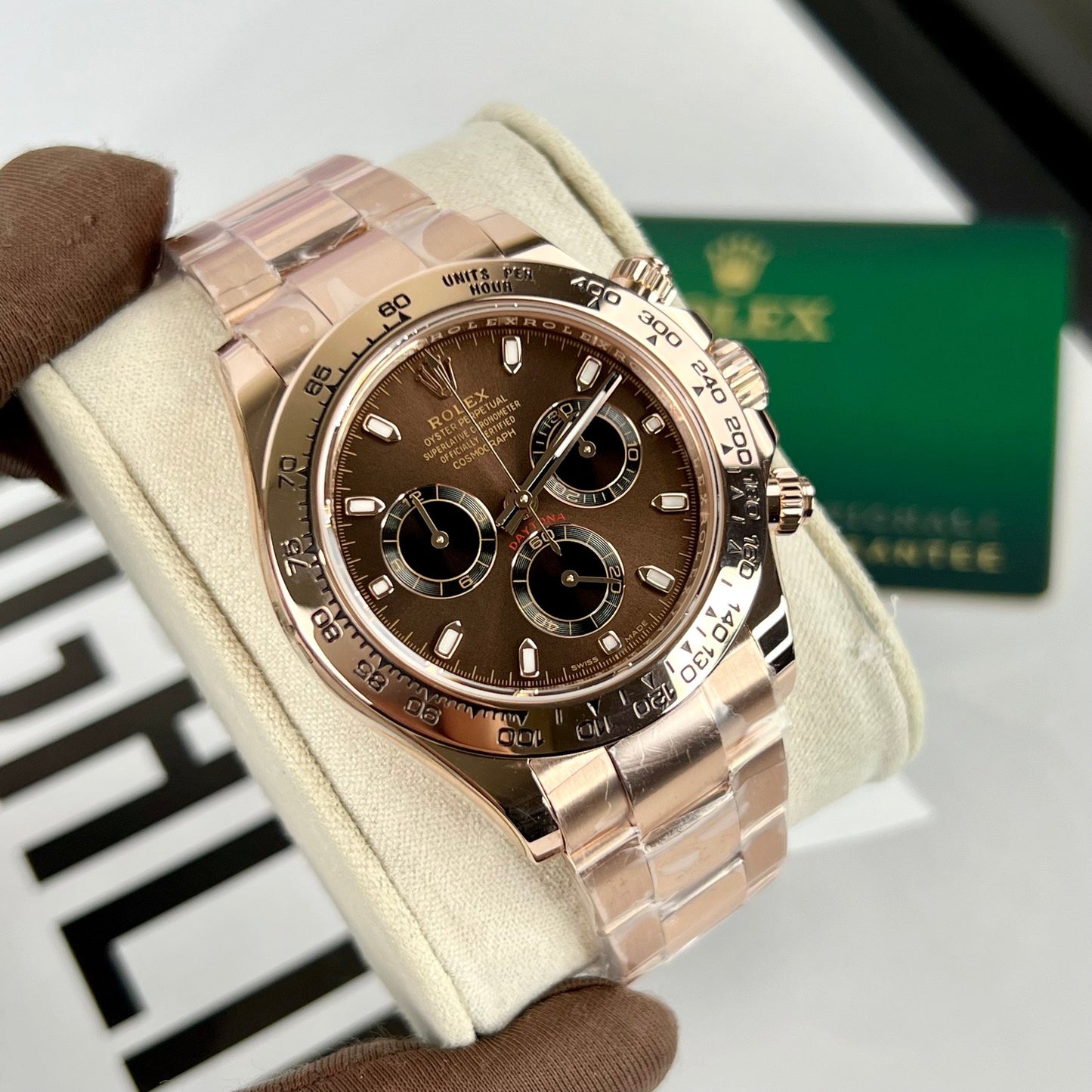 Rolex Cosmograph Daytona 116505 Schokoladenzifferblatt 1:1 Best Edition BTF 18 Karat Roségold