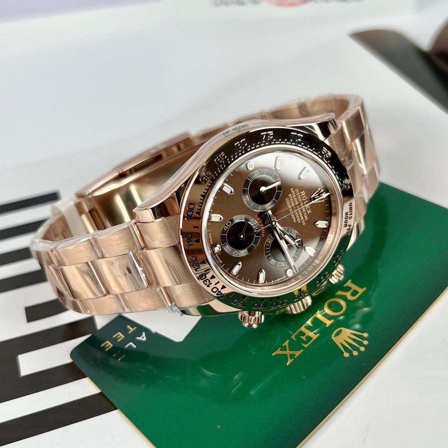 Rolex Cosmograph Daytona 116505 Schokoladenzifferblatt 1:1 Best Edition BTF 18 Karat Roségold