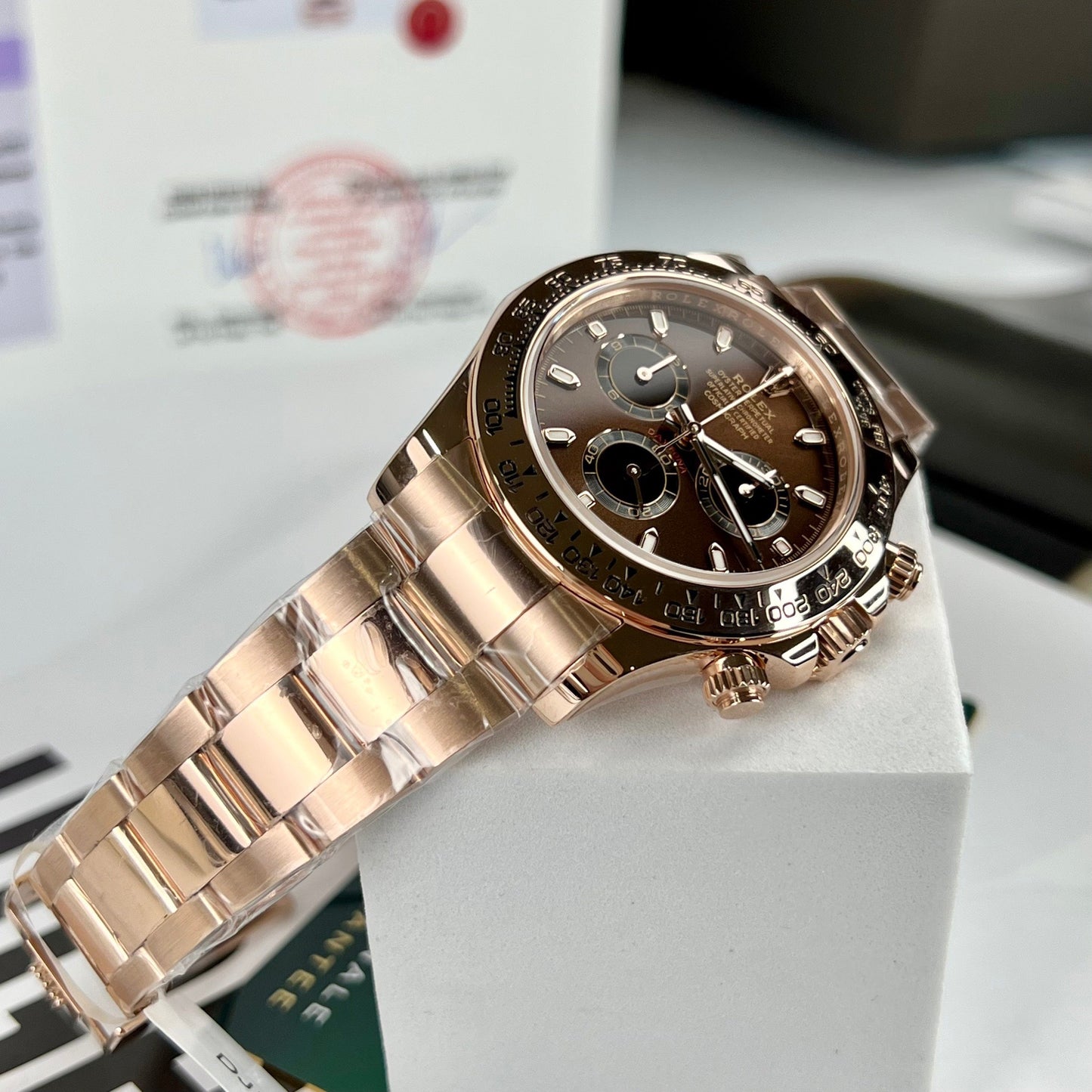 Rolex Cosmograph Daytona 116505 Schokoladenzifferblatt 1:1 Best Edition BTF 18 Karat Roségold