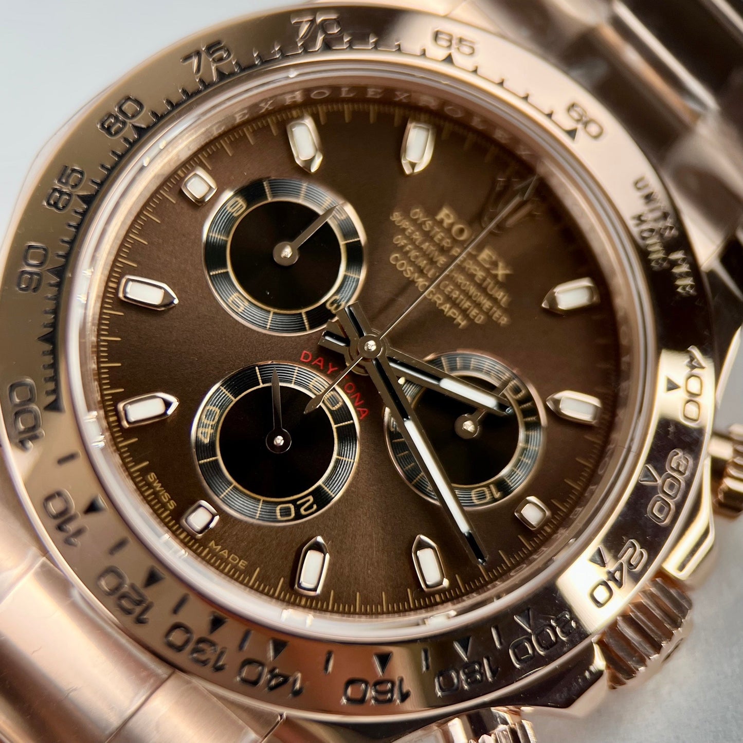 Rolex Cosmograph Daytona 116505 Schokoladenzifferblatt 1:1 Best Edition BTF 18 Karat Roségold