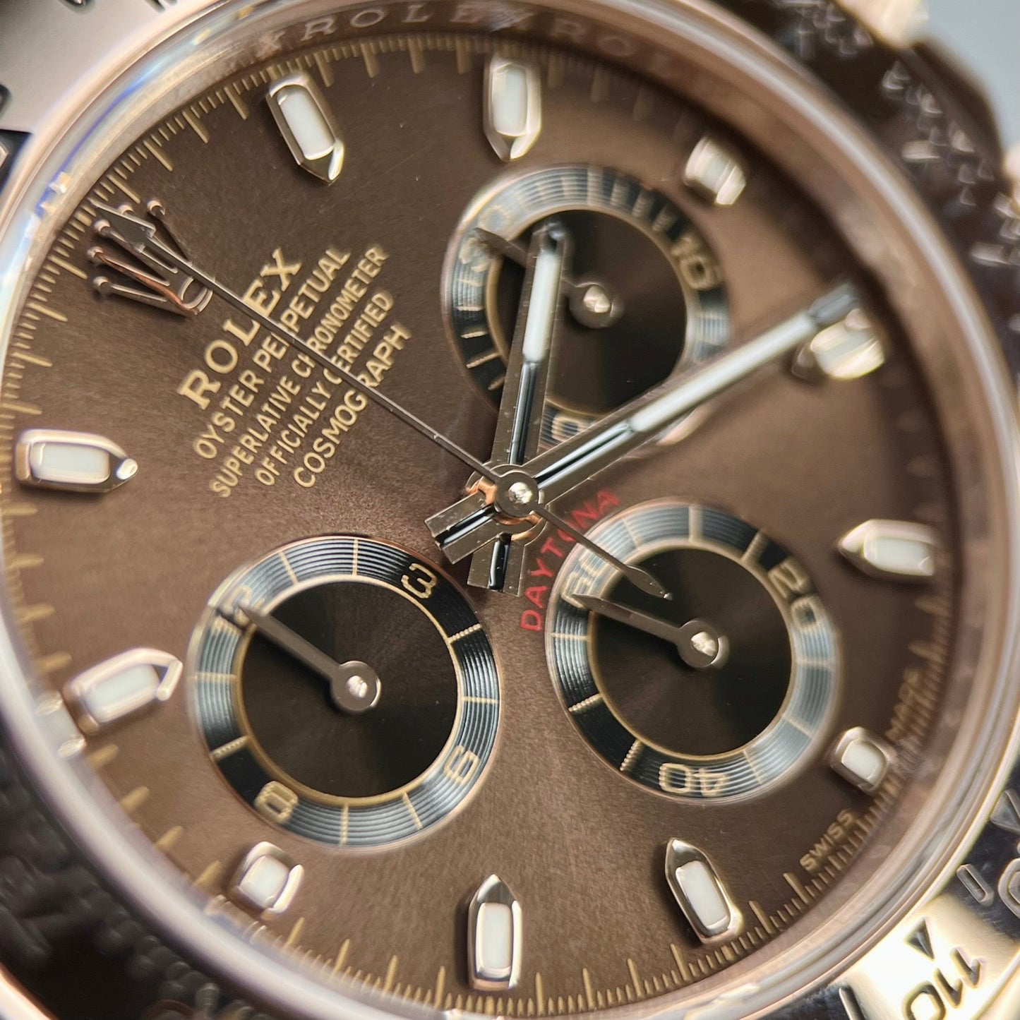 Rolex Cosmograph Daytona 116505 Schokoladenzifferblatt 1:1 Best Edition BTF 18 Karat Roségold