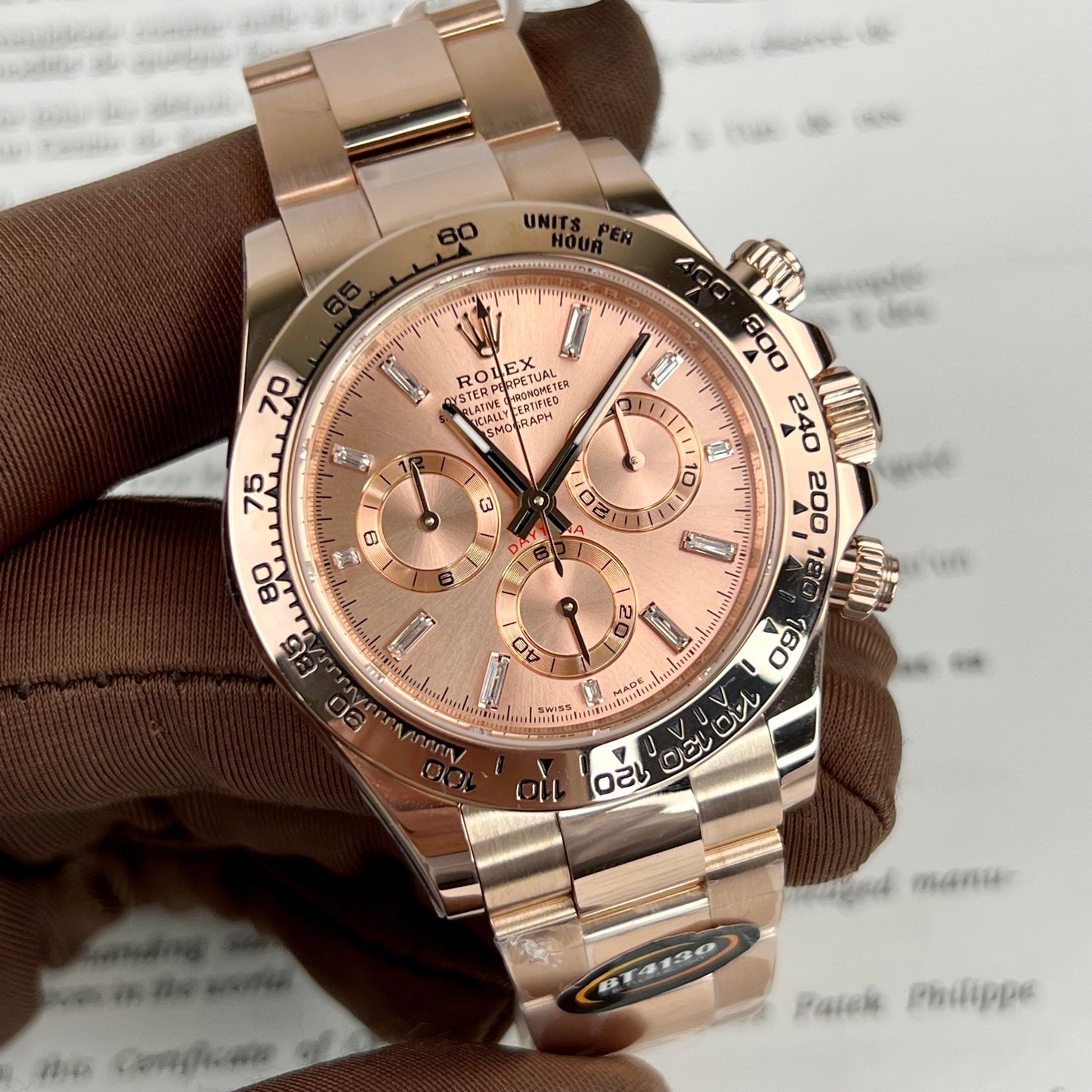 Réplique Rolex Cosmograph Daytona 40 mm or Everose 116505 1: 1 meilleure édition BTF