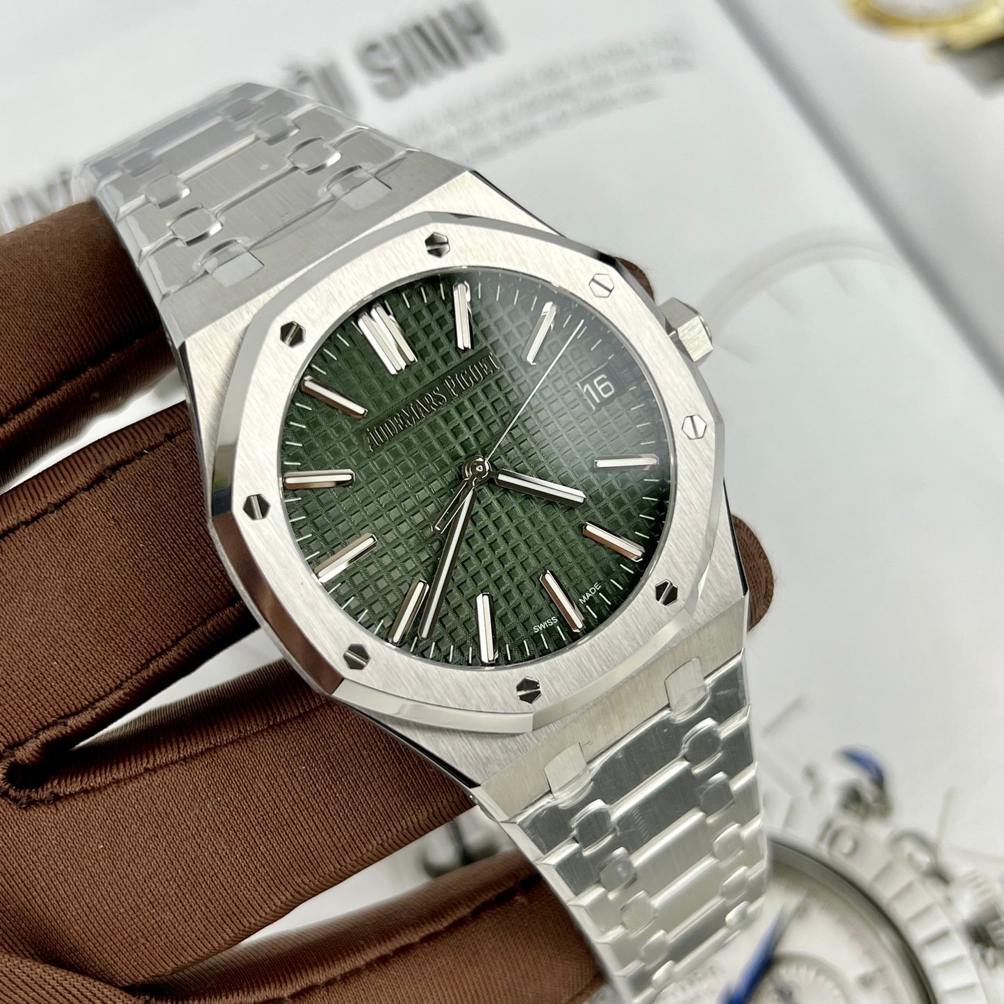 Audemars Piguet Royal Oak 15510ST.OO.1320ST.04 1:1 Best Edition ZF Factory Green Dial Newest Version