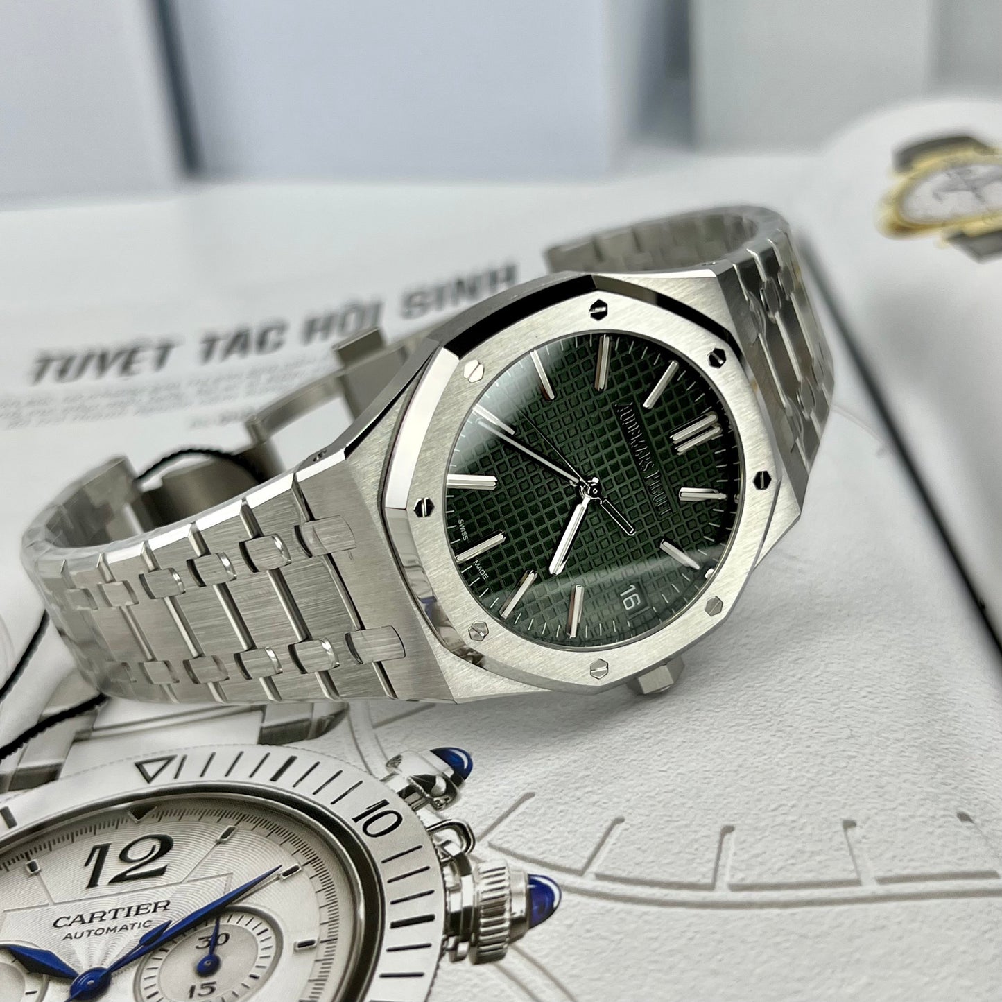 Audemars Piguet Royal Oak 15510ST.OO.1320ST.04 1:1 Best Edition ZF Factory Green Dial Newest Version