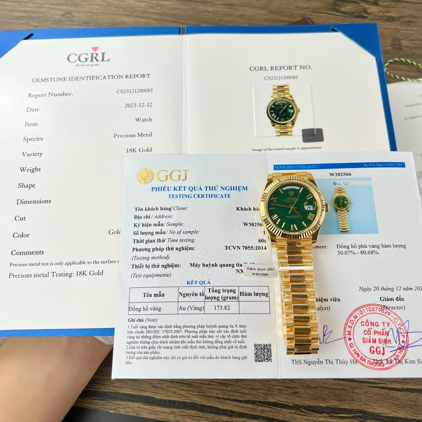 Rolex Day-Date 40 Yellow Gold 228238 Green Rom 1:1 best edition 175 gram V3 GM Factory CounterWeight Version