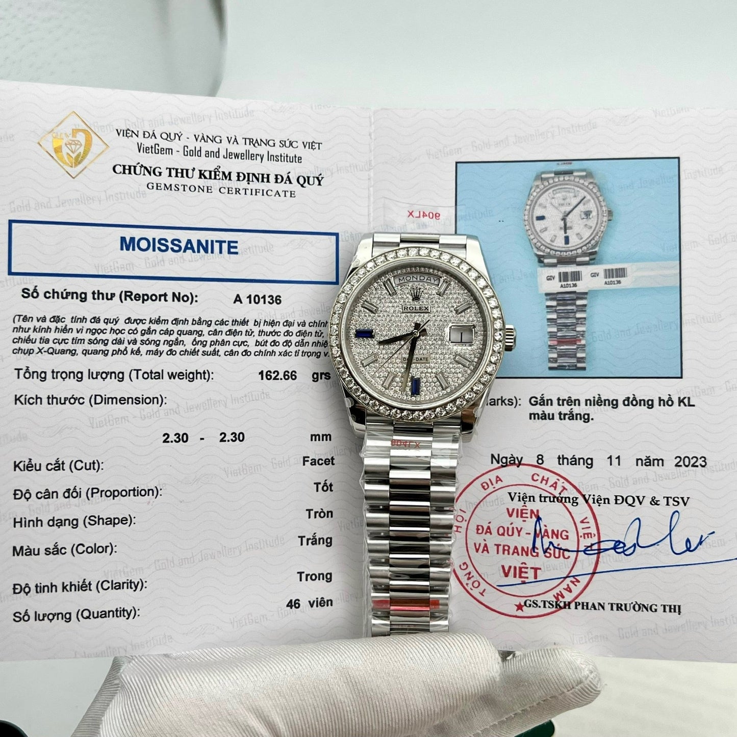 Rolex Day Date 40 228349RBR Bezel Diamonds Dial 1:1 Best Edition GM Factory V2 Counterweight version