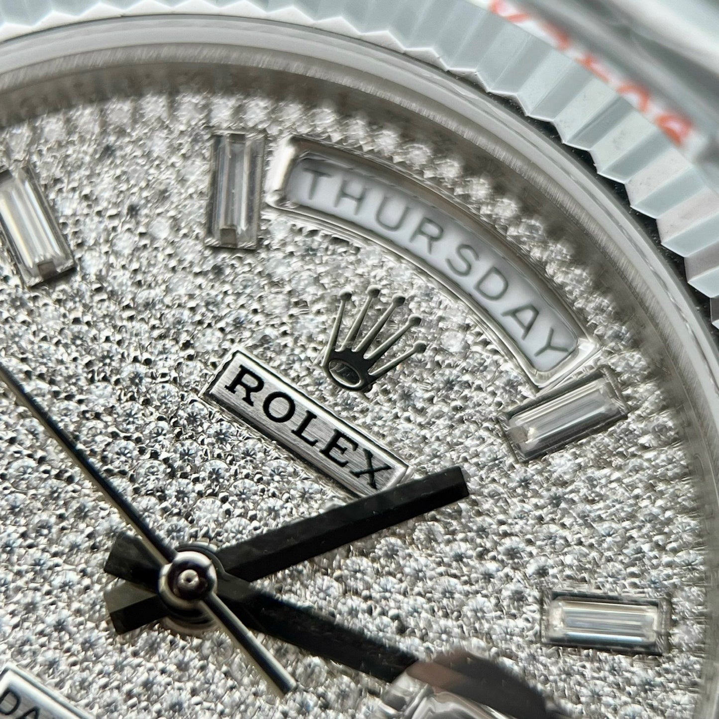 Rolex Day Date 40 228349RBR Pave Diamonds Dial 1:1 Best Edition GM Factory V2 Counterweight version