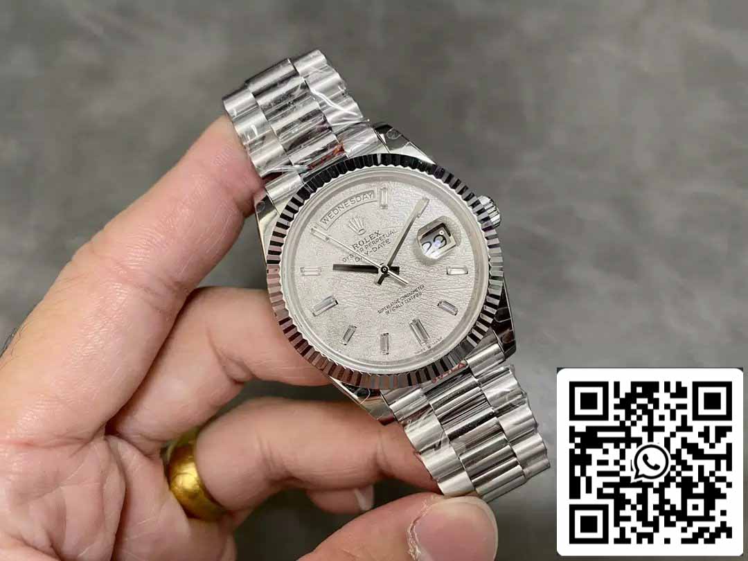 Rolex Day Date 40 m228236-0011 Meteorite Diamond Dial 1:1 Best Edition GM Factory V3 Counterweight Version