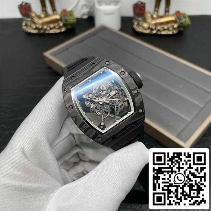 RICHARD MILLE  RM055 NTPT Carbon Fiber 1:1 Best Edition BBR Factory [V3] Black Rubber Strap