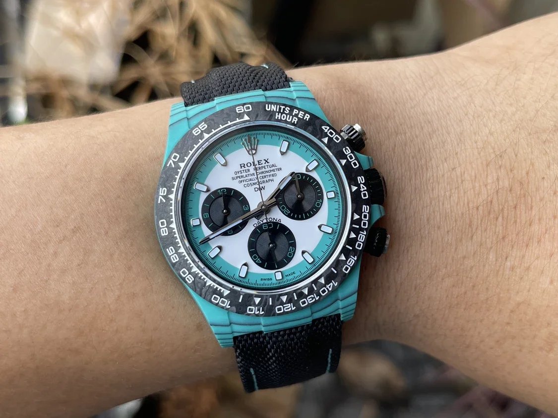 Rolex Cosmograph Daytona Series with Blue Carbon Fiber Case【4130 Movement DIW Modified Version】