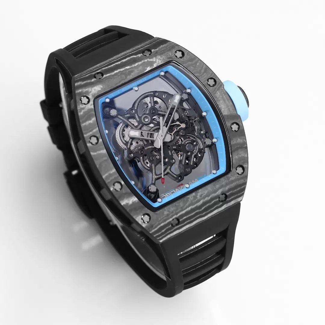 RICHARD MILLE RM055 Original redessiné 1:1 Meilleure édition BBR Factory 2024 Lunette bleue 