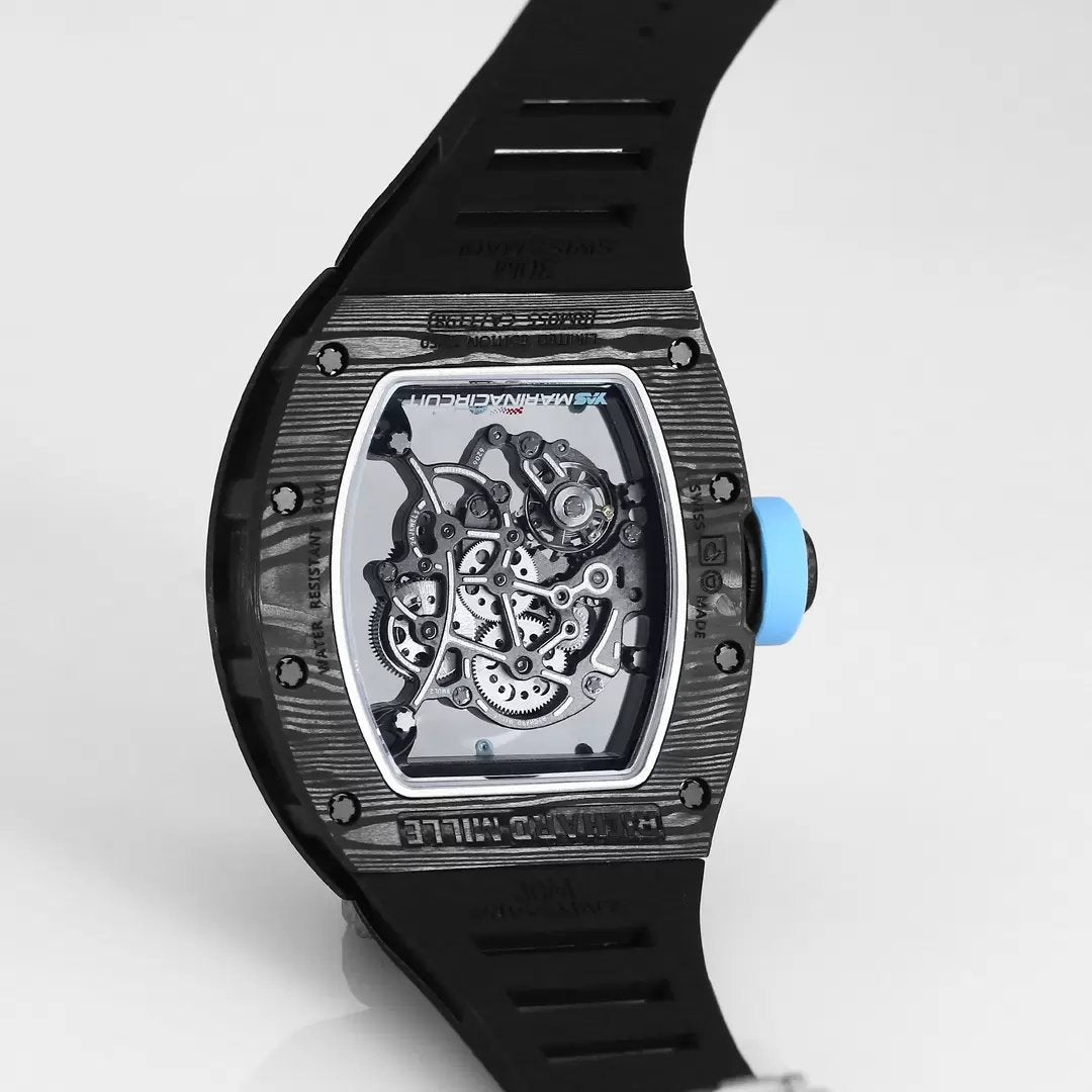 RICHARD MILLE RM055 Original redessiné 1:1 Meilleure édition BBR Factory 2024 Lunette bleue 