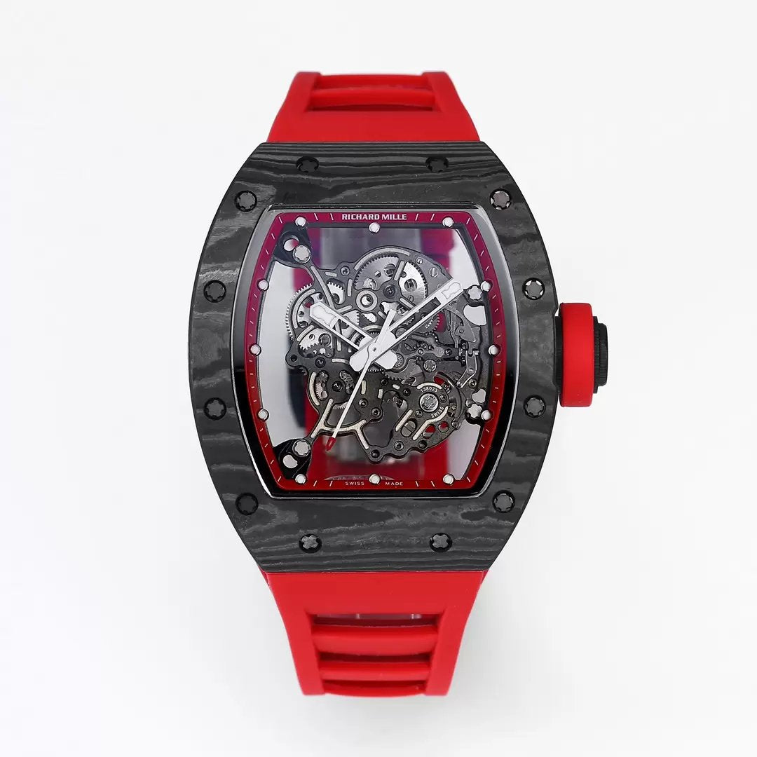 RICHARD MILLE RM055 Redesigned original 1:1 Best Edition BBR Factory 2024 Red Strap