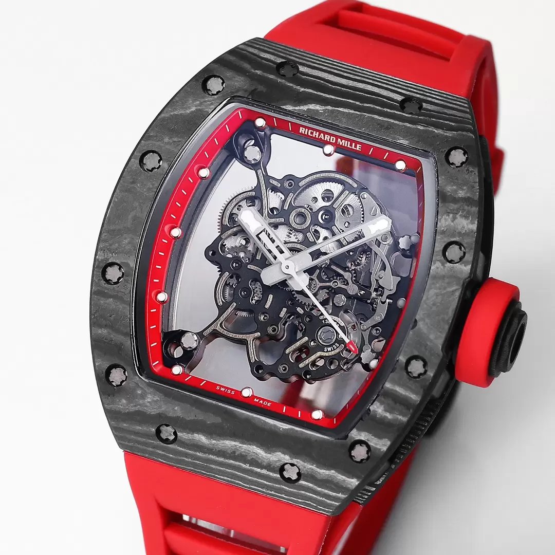 RICHARD MILLE RM055 Redesigned original 1:1 Best Edition BBR Factory 2024 Red Strap