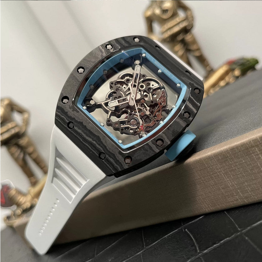 RICHARD MILLE RM055 Redesigned original 1:1 Best Edition BBR Factory 2024 Blue White Strap