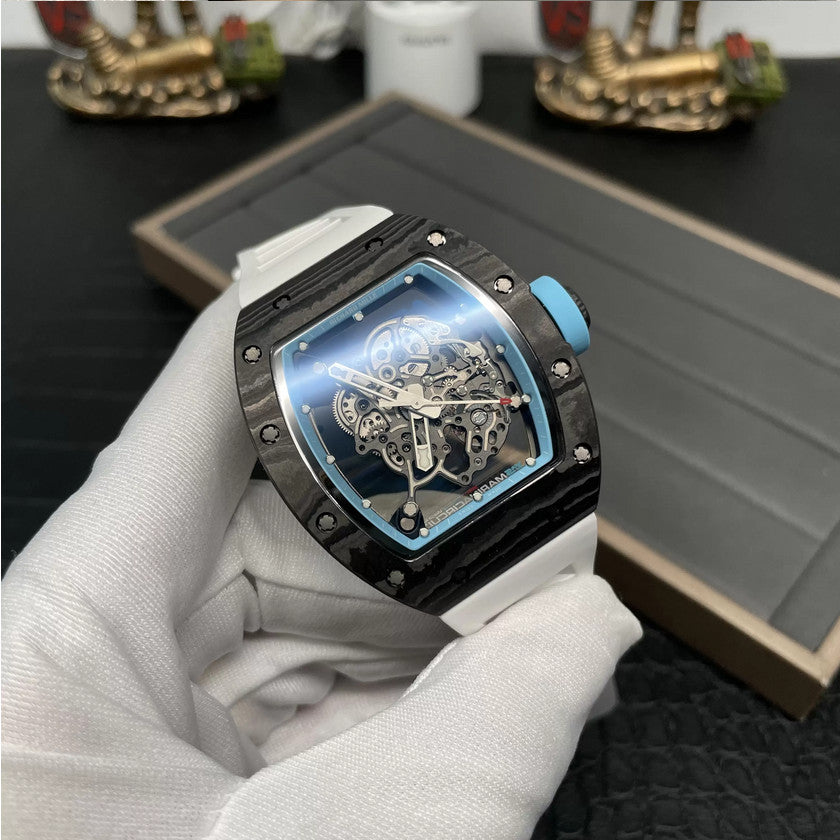 RICHARD MILLE RM055 Redesigned original 1:1 Best Edition BBR Factory 2024 Blue White Strap