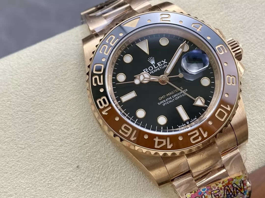 Rolex GMT Master II 126715CHNR-0001 1:1 Best Edition Clean Factory Rose Gold