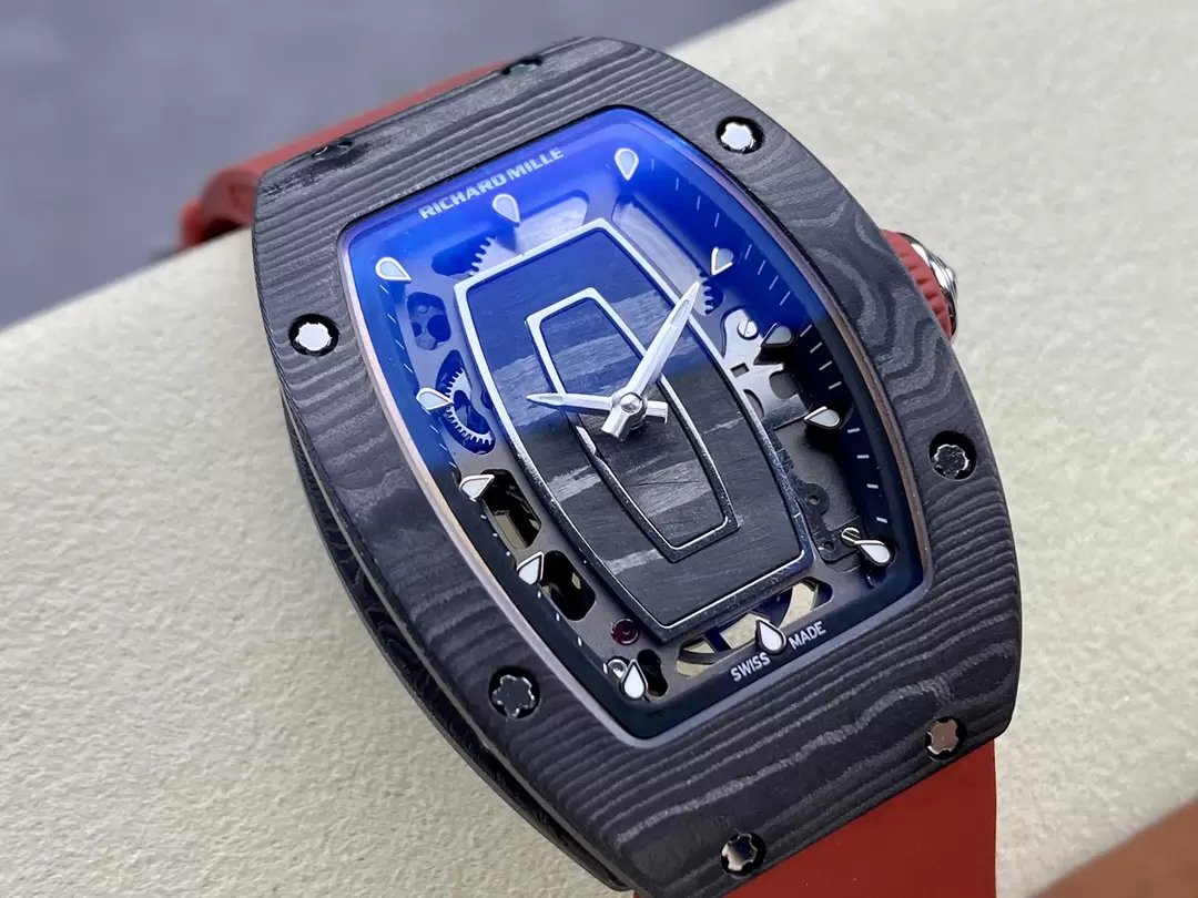 Richard Mille RM 07 RM007 Carbon NTPT Case 1:1 Best Edition G+ Factory Red Strap