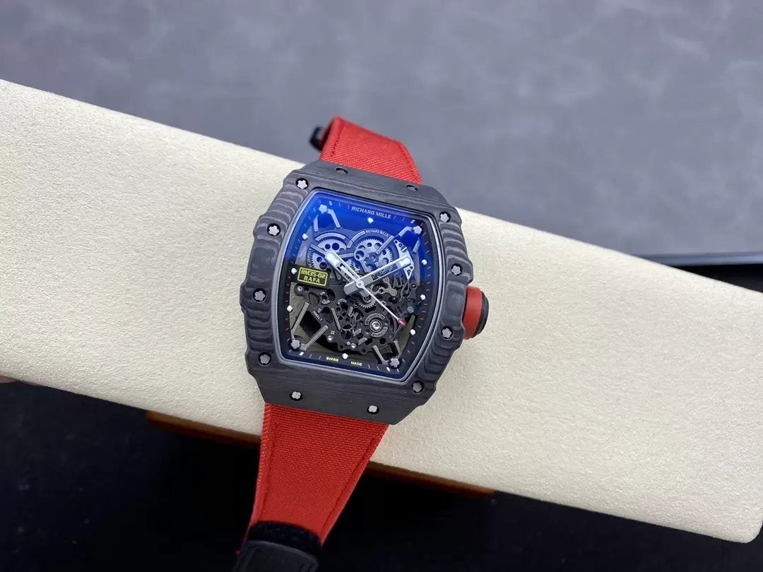 Richard Mille RM035-02 G+ Factory RM3502 Carbon NTPT Red Velcro Strap