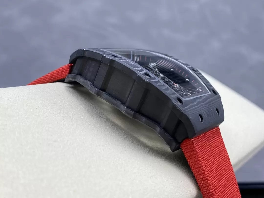 Richard Mille RM035-02 G+ Factory RM3502 Carbon NTPT Red Velcro Strap