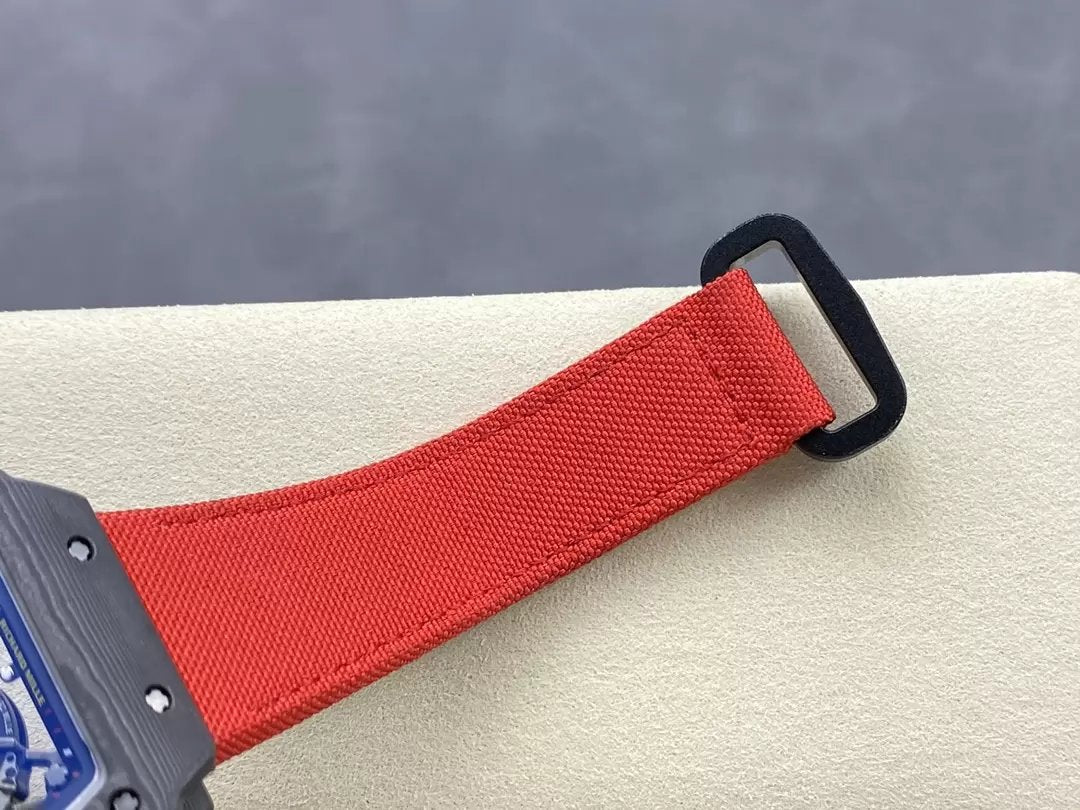 Richard Mille RM035-02 G+ Factory RM3502 Carbon NTPT Red Velcro Strap