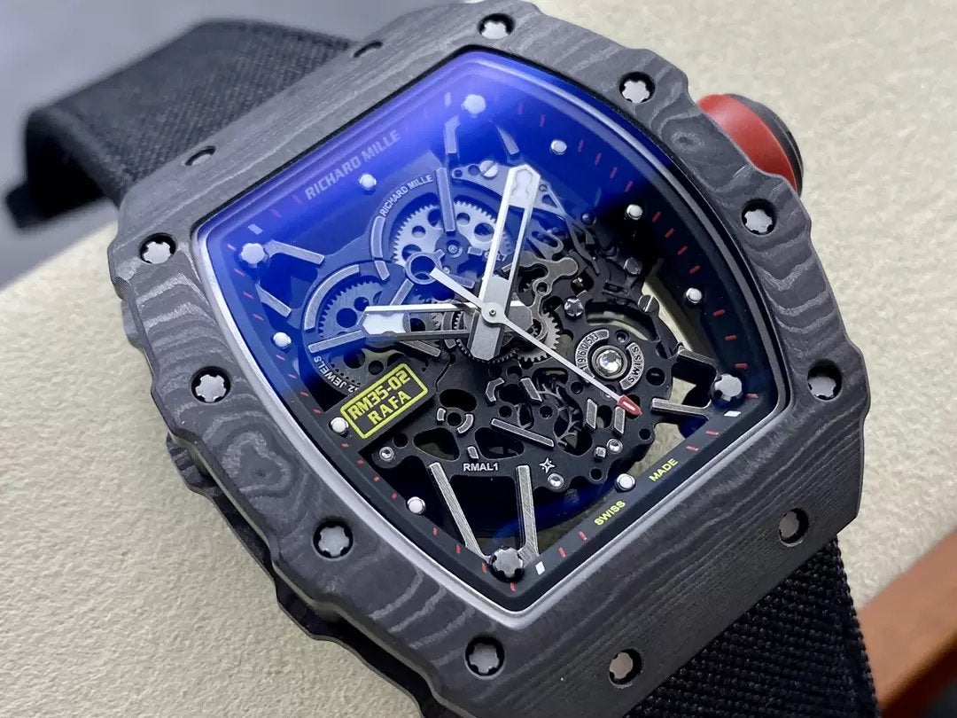 Richard Mille RM035-02 G+ Factory RM3502 Carbon NTPT Black Velcro Strap